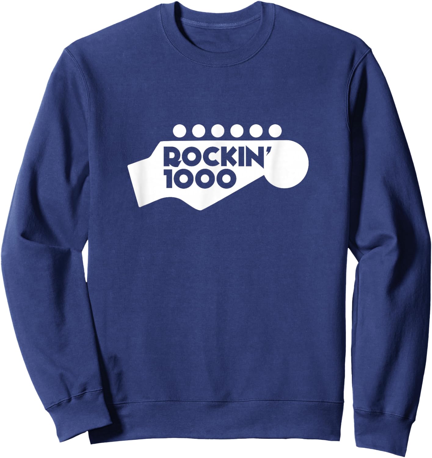 Rockin'1000 Logo with headstock white Sweatshirt - Sweatshirt | Navy