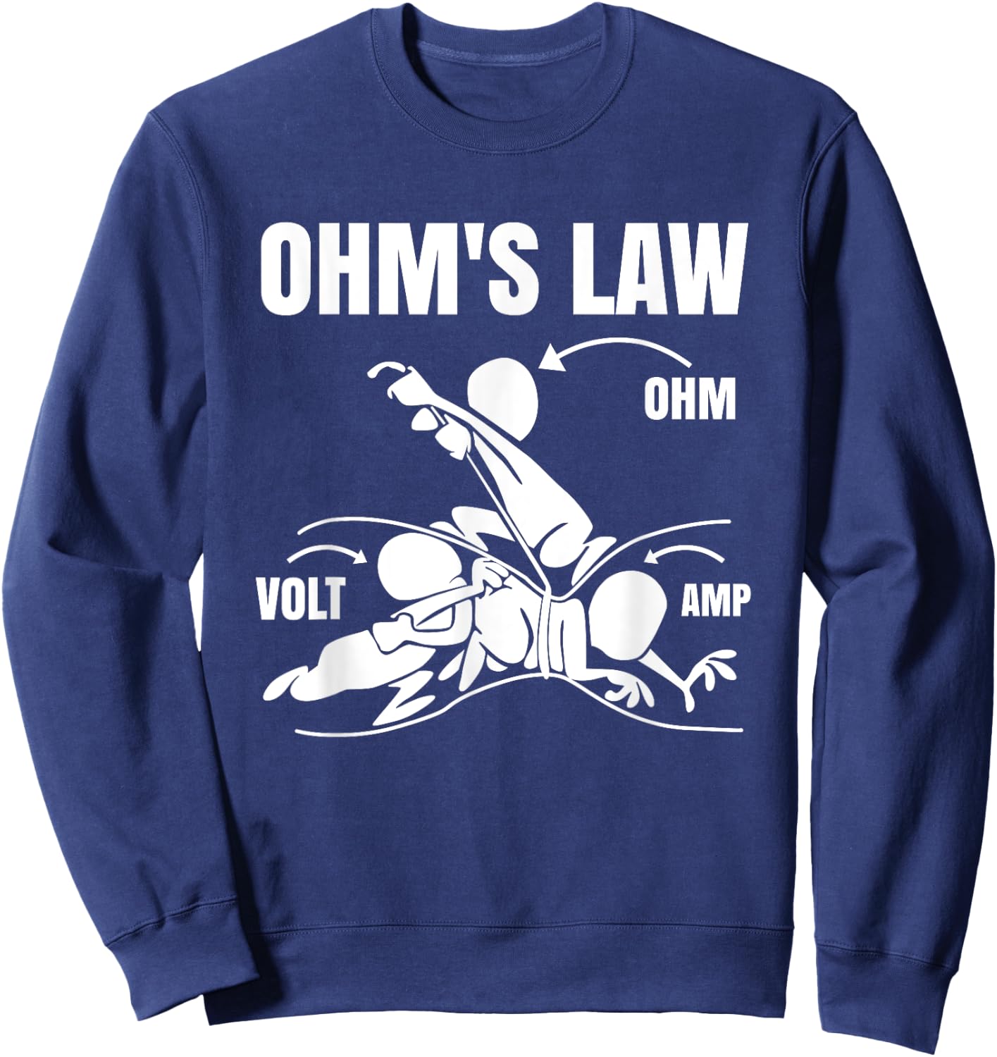 Ohm's Law Electrical Engineering Funny Engineer Sweatshirt - Sweatshirt | Navy