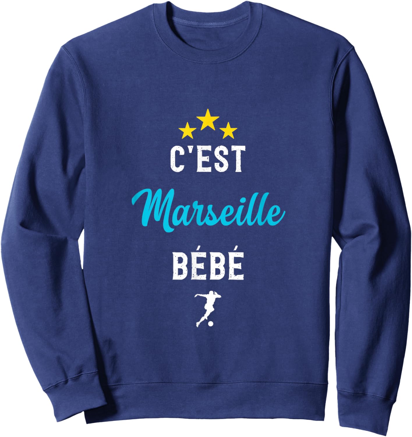 C'est Marseille Baby Gift OM Marseille Football Supporter Sweatshirt - Sweatshirt | Navy