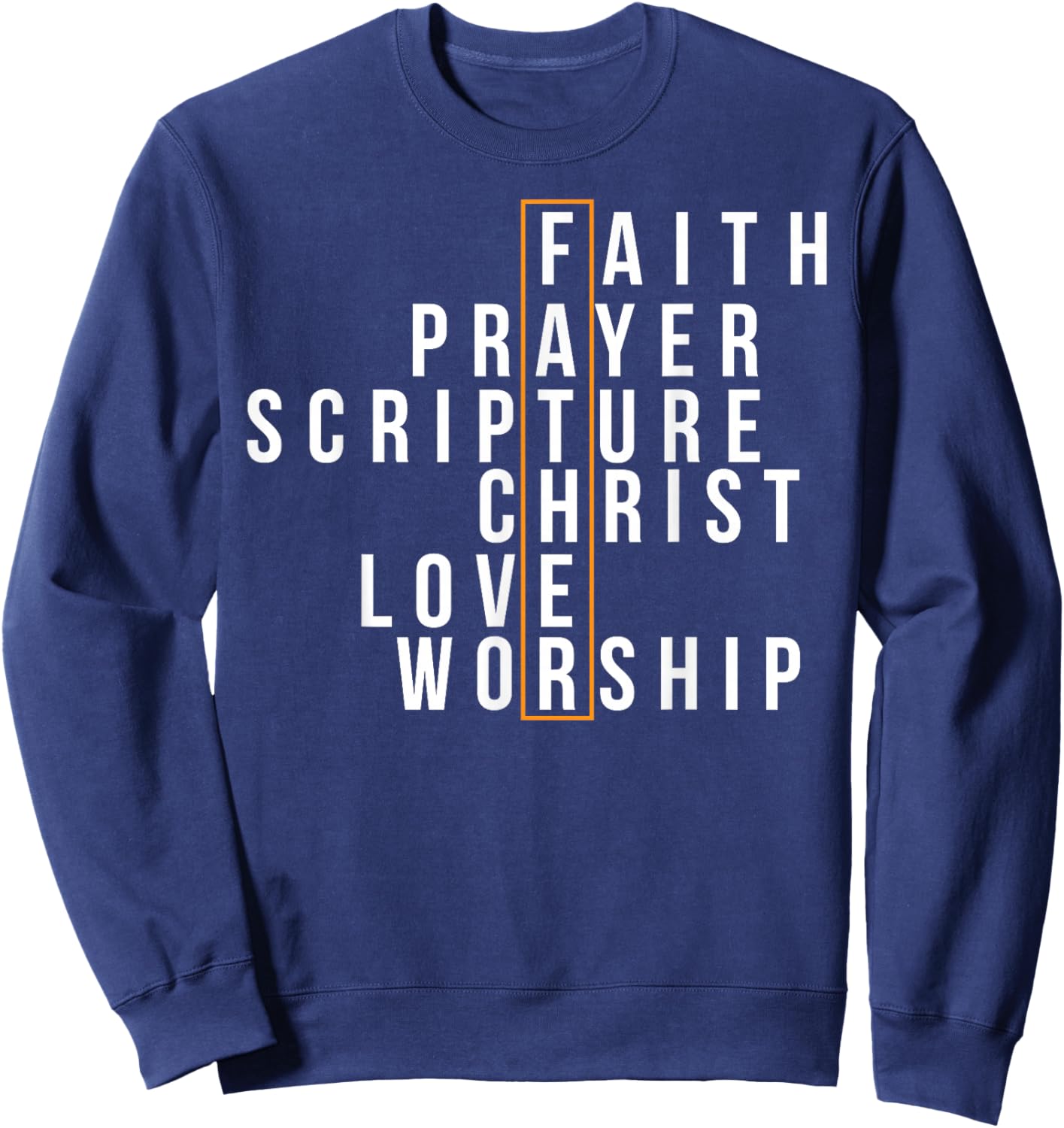 Religious Dad Christian Believer Fatherhood Fathers Day Sweatshirt - Sweatshirt | Navy