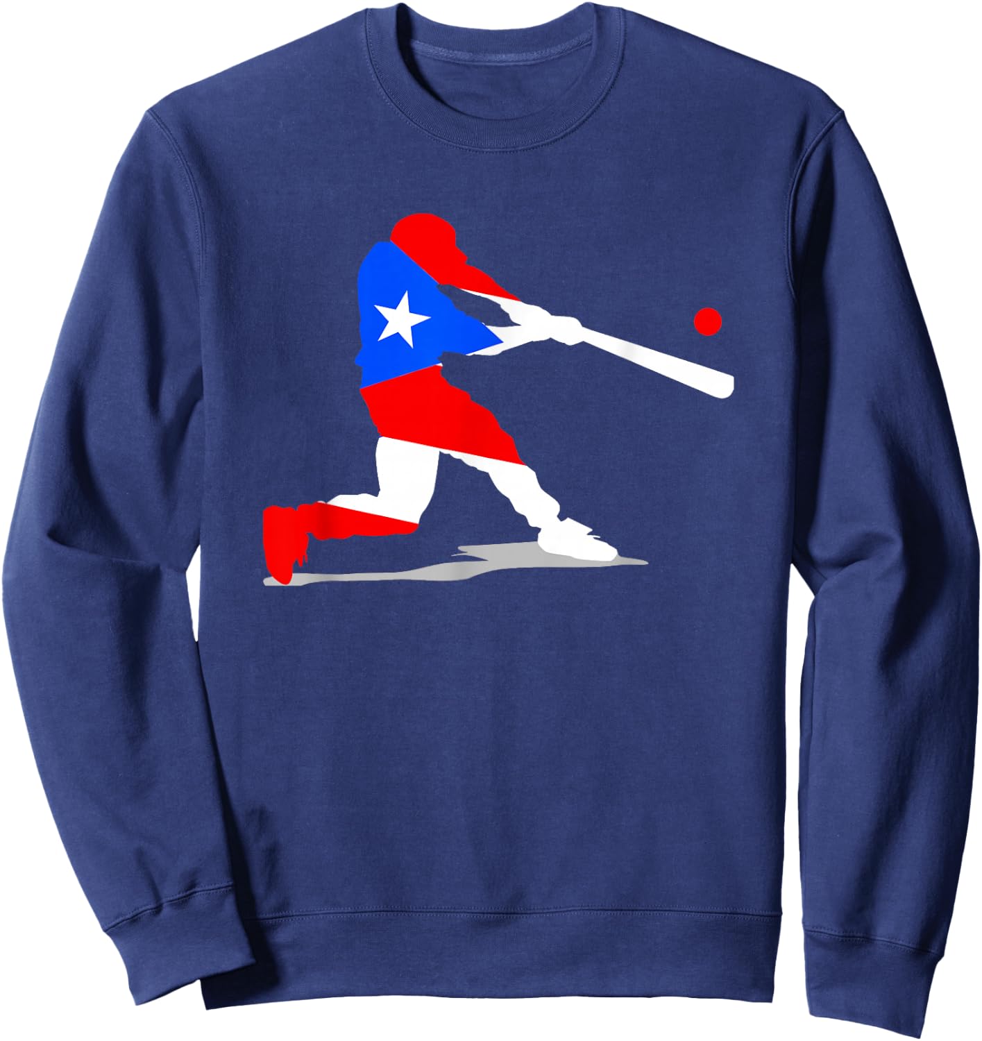 Puerto Rico Baseball PR Batter Classic Flag Boricua Sport Sweatshirt - Sweatshirt | Navy