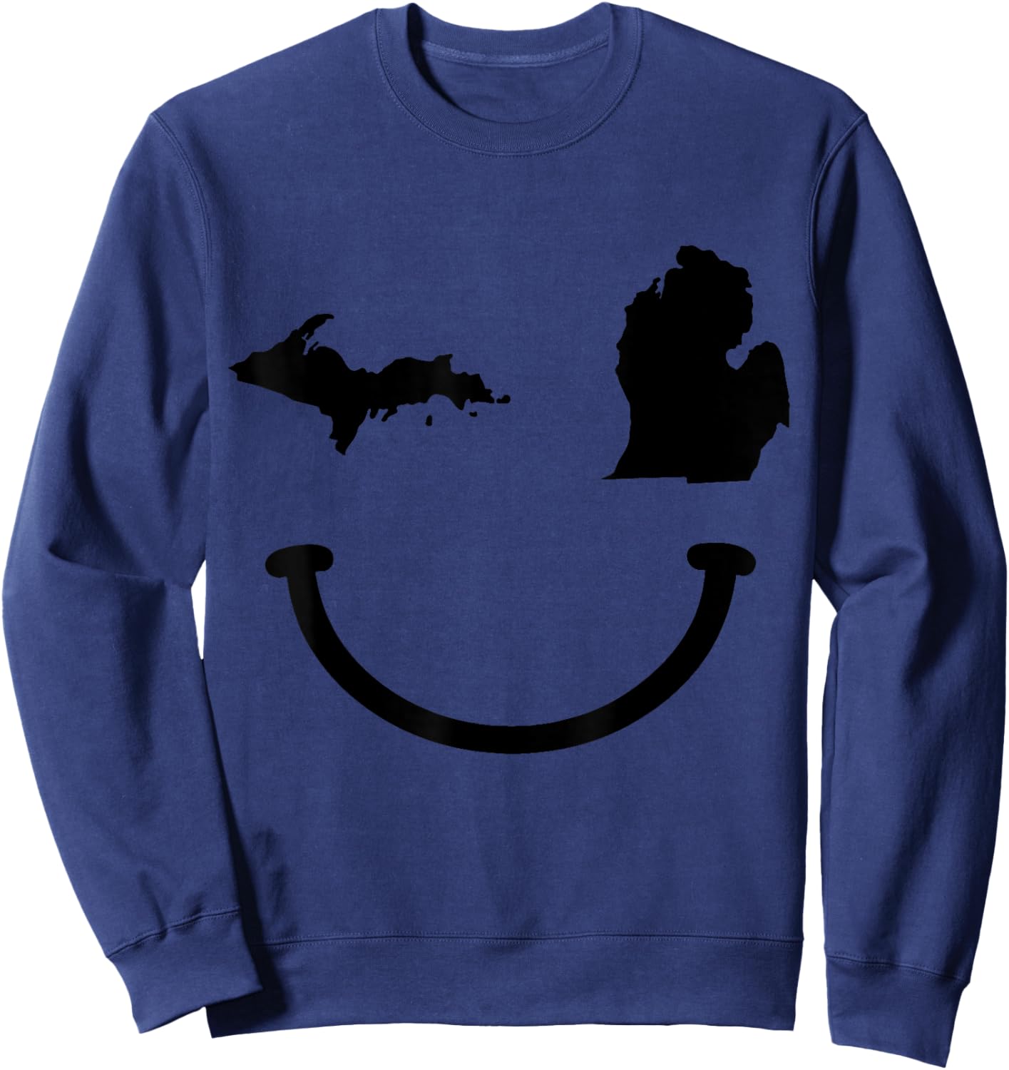 Michigan Pride State Map Vintage Funny Sweatshirt - Sweatshirt | Navy