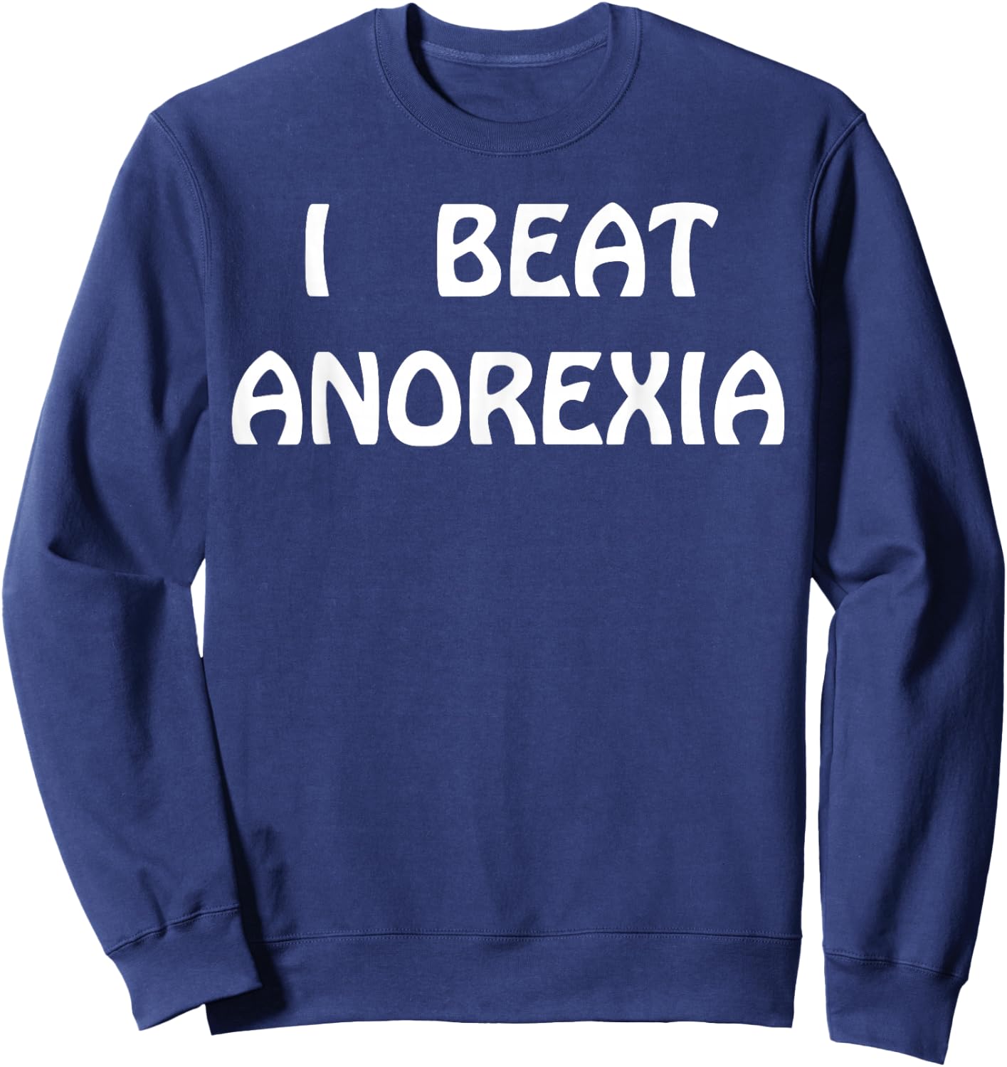 Funny I Beat Anorexia Shirt - Kids - Black - Animal - Short Sleeve - - Regular Fit - Small Sweatshirt - Sweatshirt | Navy