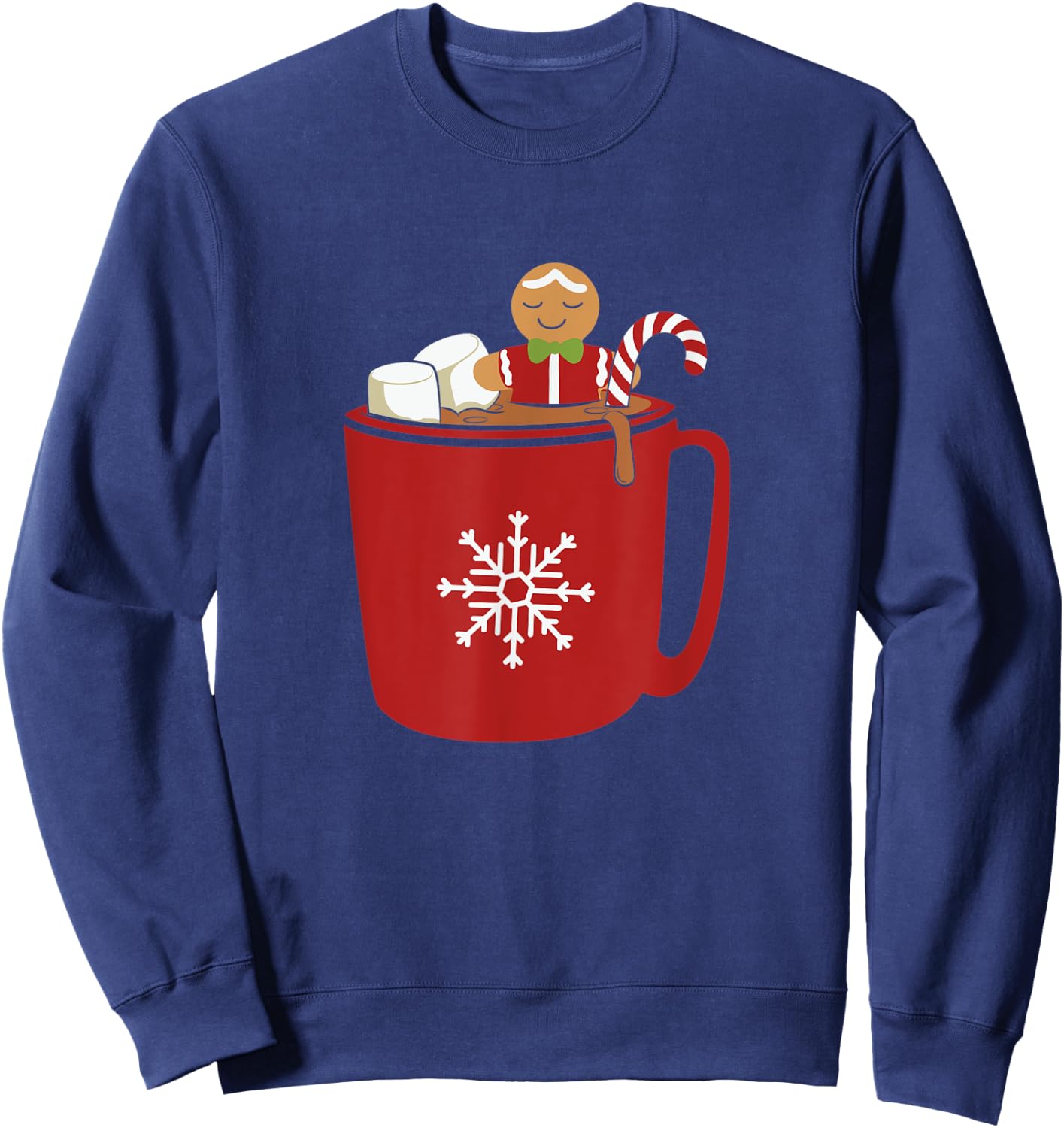 Xmas Christmas Hot Chocolate Cocoa Sweatshirt - Sweatshirt | Navy
