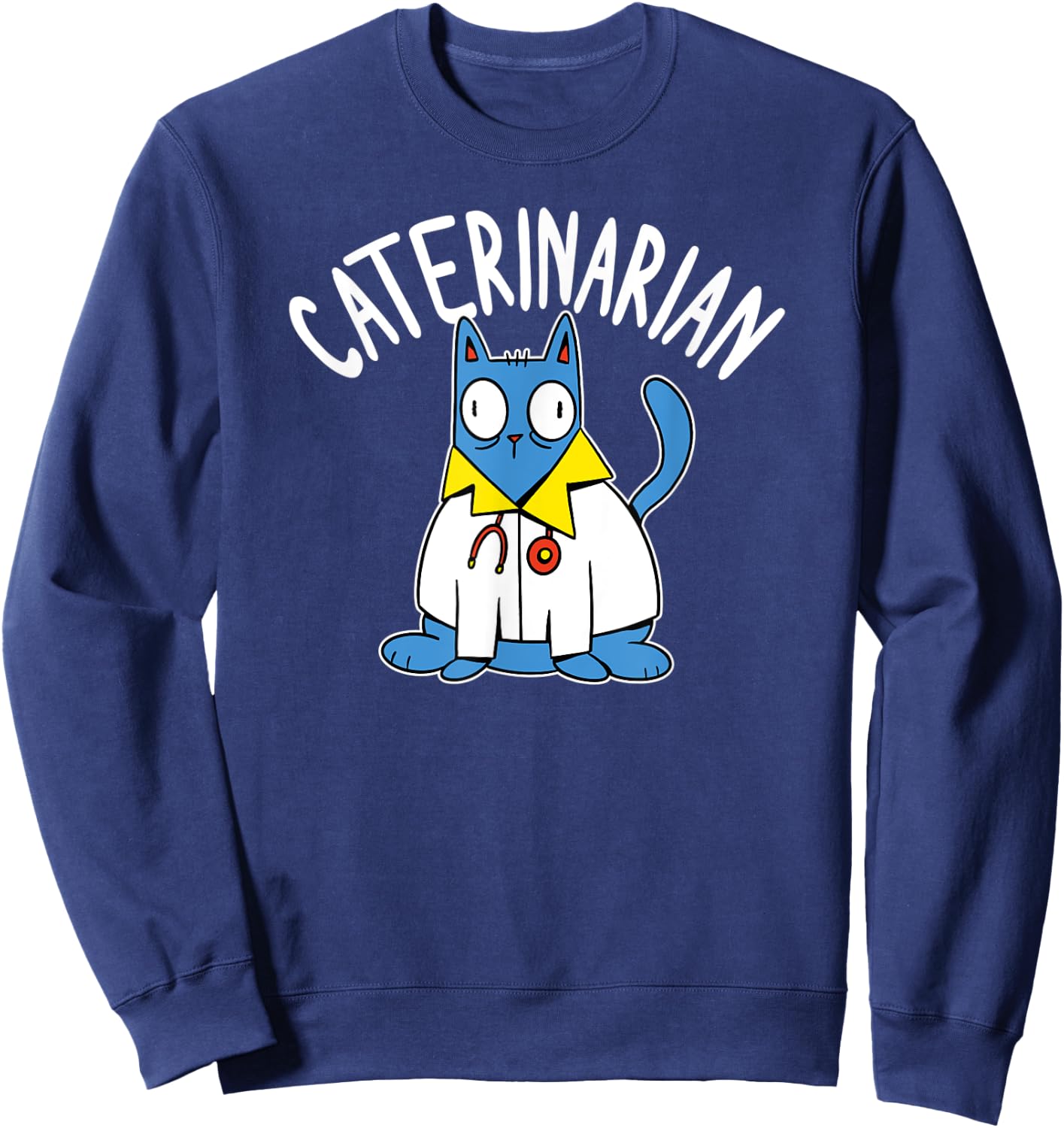 Caterinarian Cat Doctor Veterinarian Women Kids Sweatshirt - Sweatshirt | Navy