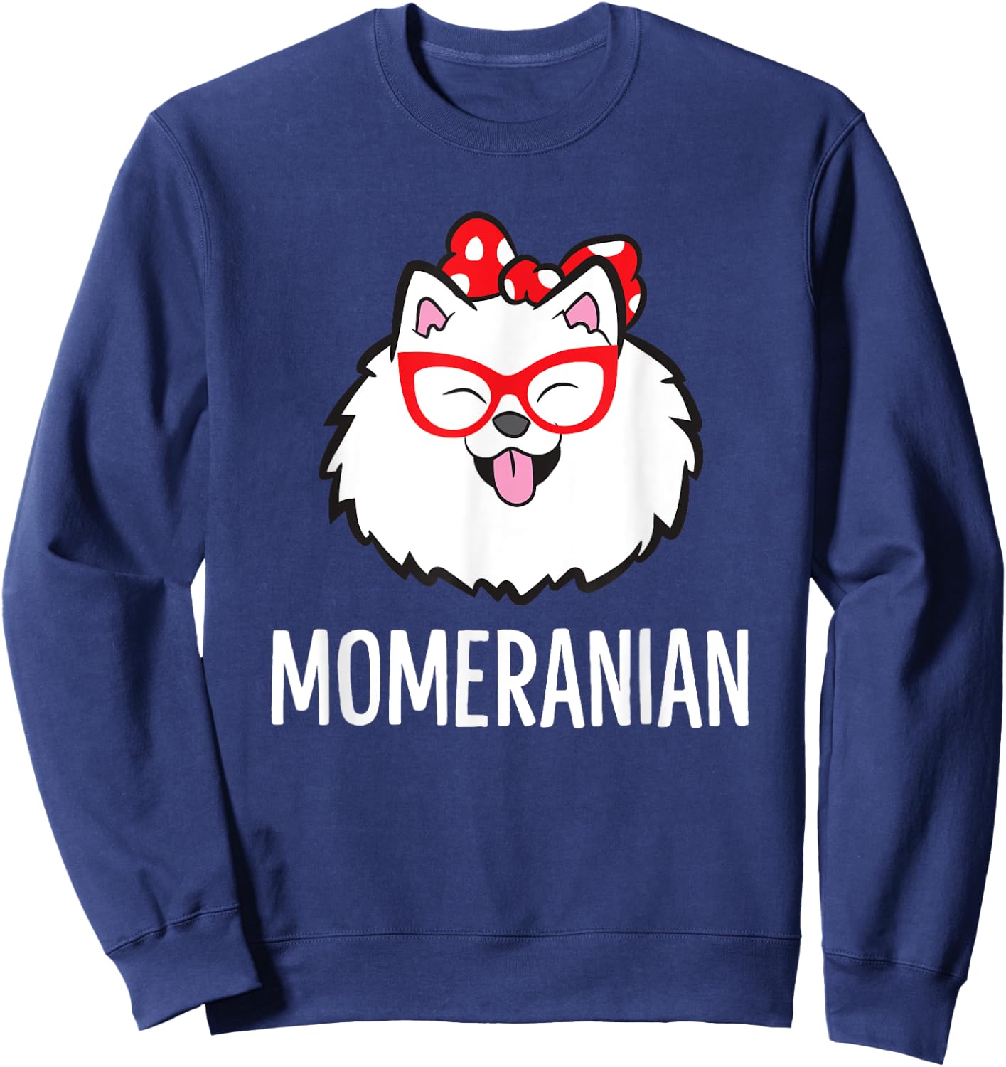 Momeranian Funny Pomeranian Mom Cute Pet Pomeranian Sweatshirt - Sweatshirt | Navy