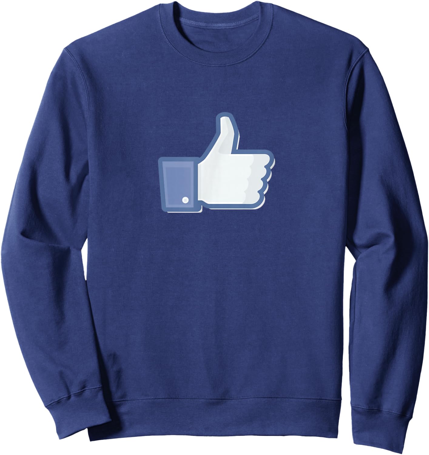 Thumbs Up Like Face Book Icon Sweatshirt - Sweatshirt | Navy