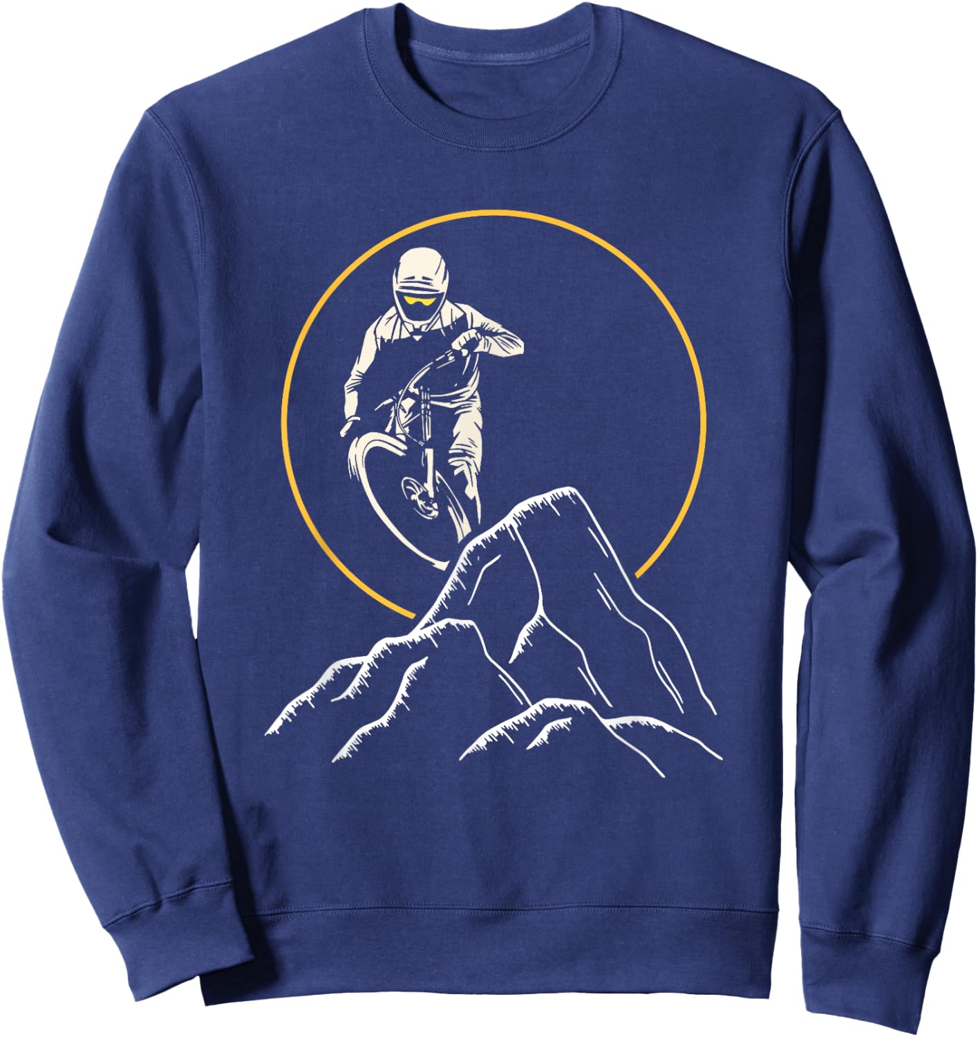 Mountain Biker Design For Riders On Mountain Bike Trails Sweatshirt - Sweatshirt | Navy