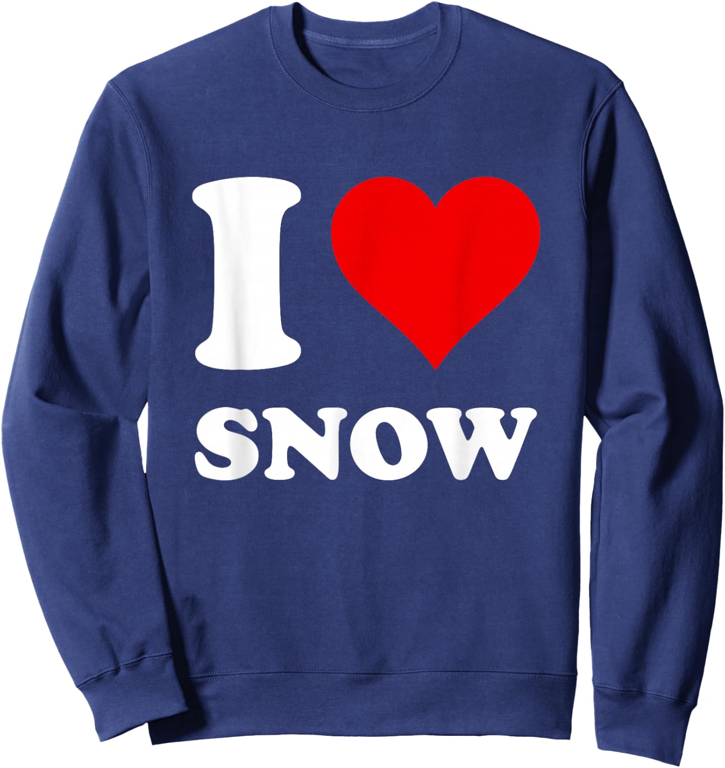 Red Heart I Love Snow Sweatshirt - Sweatshirt | Navy