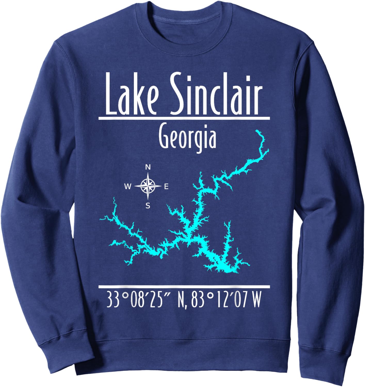 Modern Lake Sinclair - Georgia Sweatshirt - Sweatshirt | Navy