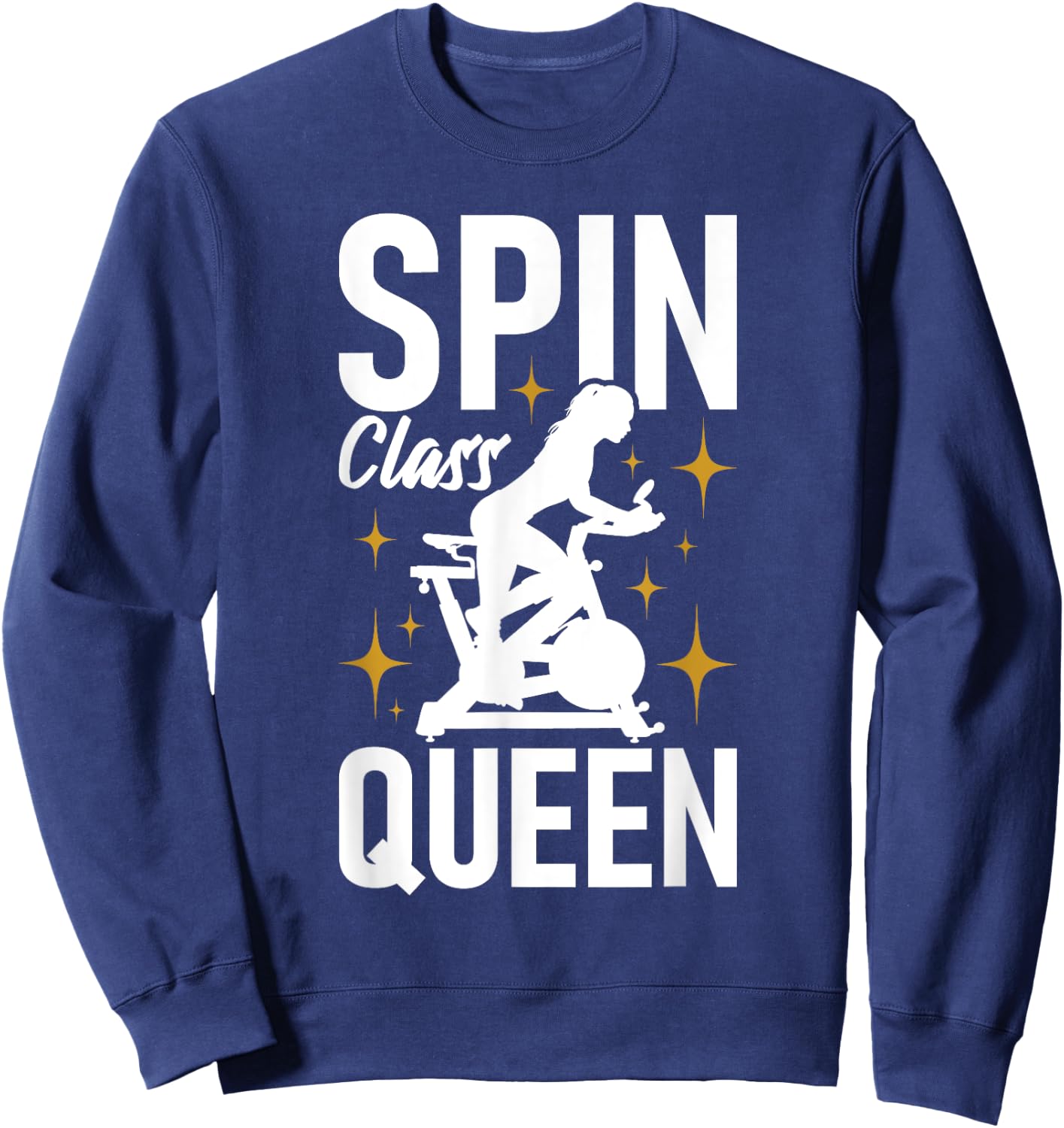 Spin Class Queen - Cyclist Lover Indoor Spinning Gym Fitness Sweatshirt - Sweatshirt | Navy