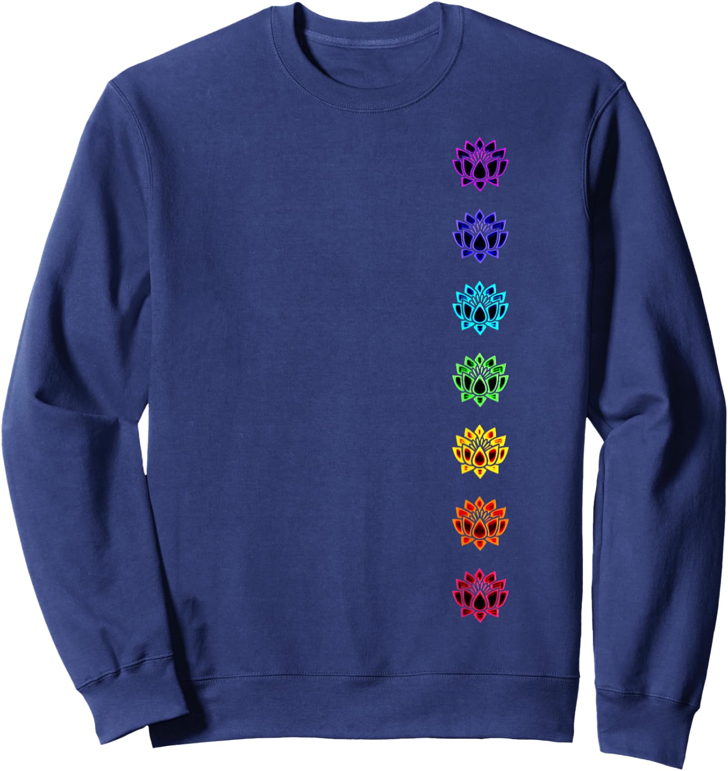 Chakra buddhism lotus flower yoga symbol spirituality buddha Sweatshirt - Sweatshirt | Navy