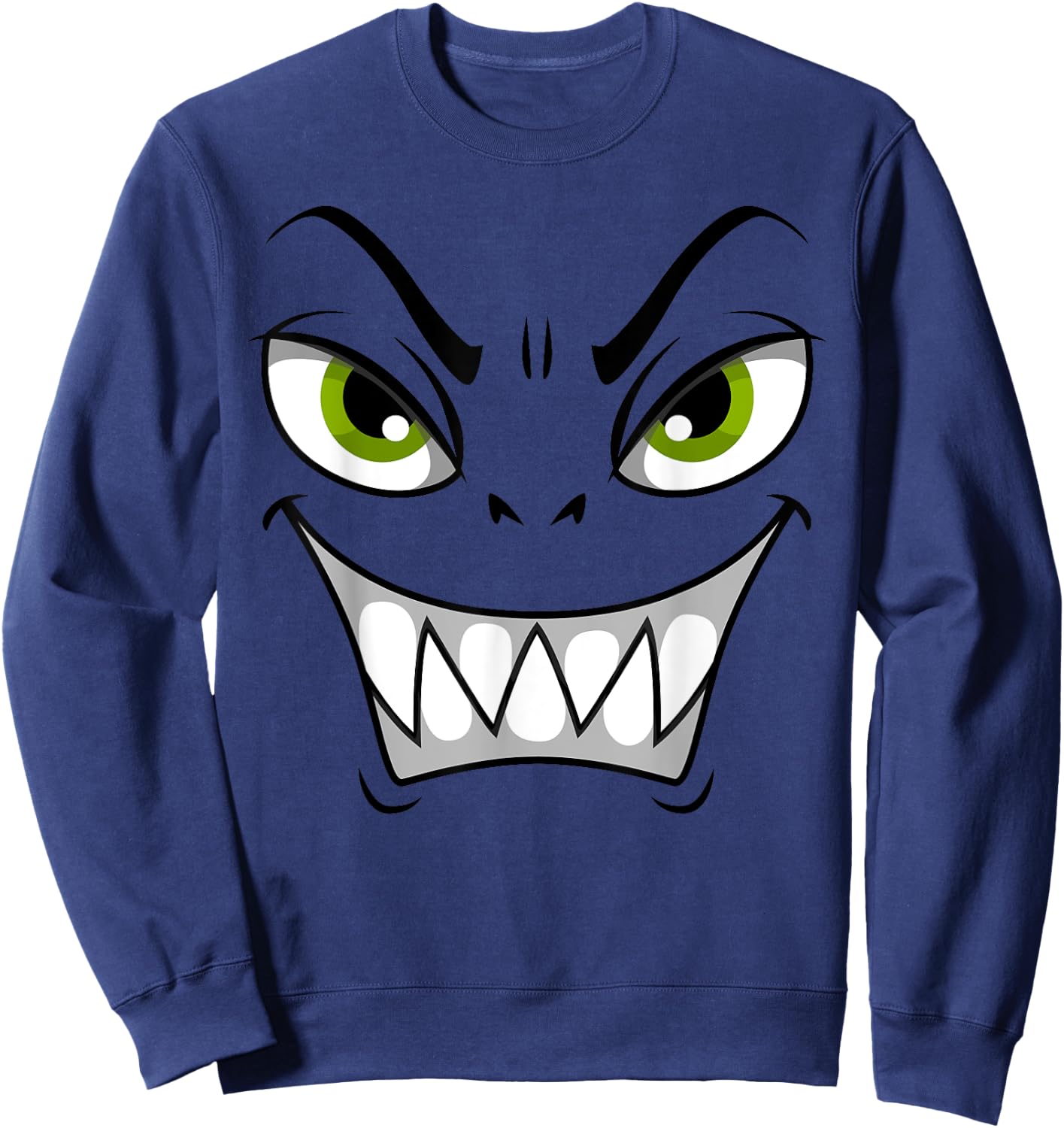 Cute Monster Face Halloween Funny Halloween Kids Adults Sweatshirt - Sweatshirt | Navy