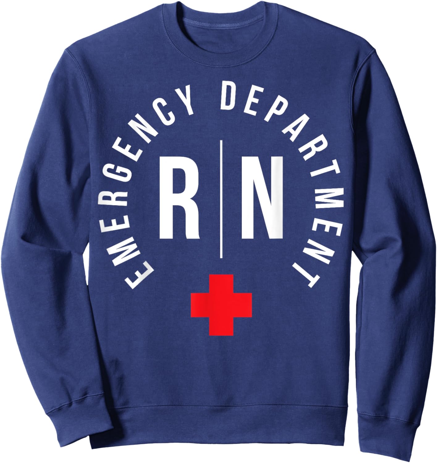 ER Nursing For Proud Emergency Nurse -Adults Black Short Sleeve Classic Fit Sweatshirt - Sweatshirt | Navy