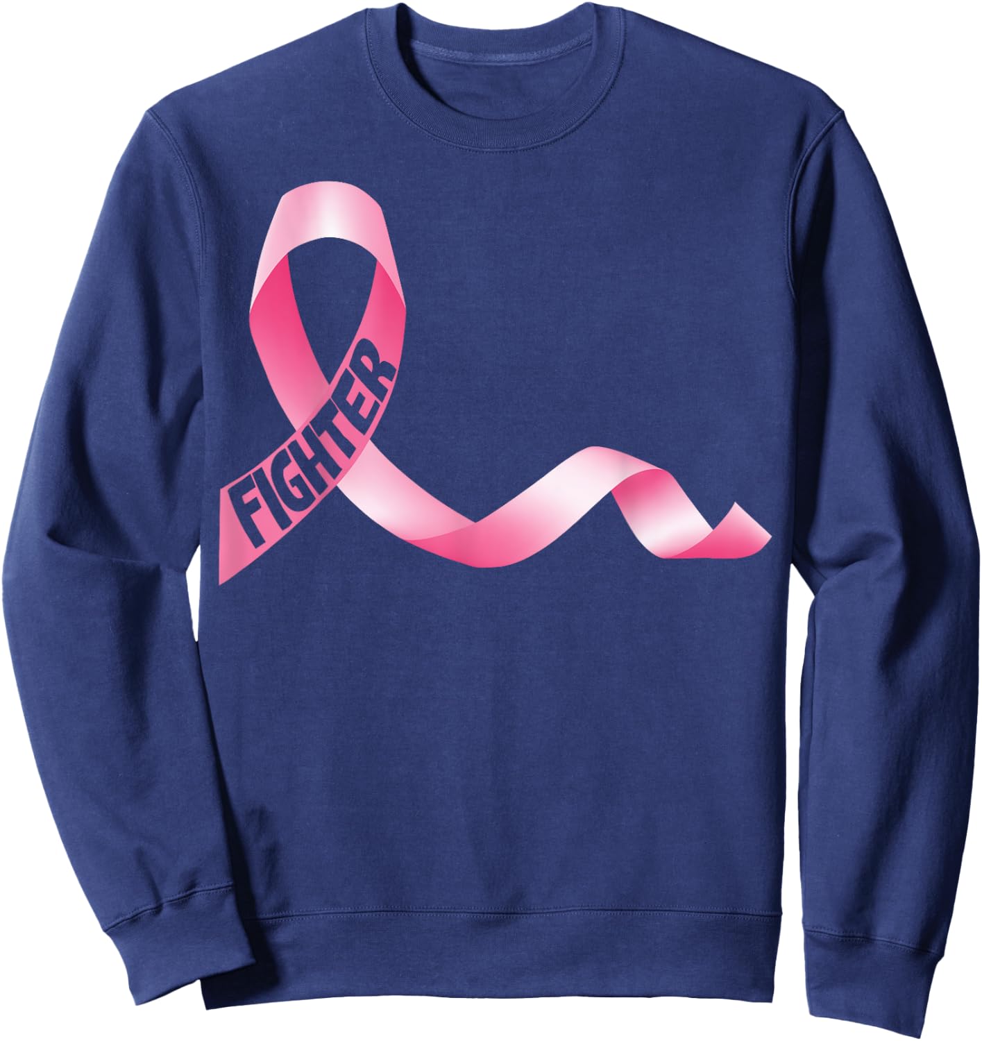 Delightfully Different World Breast Cancer Fighter - -Adults, Black, Small, Short Sleeve Sweatshirt - Sweatshirt | Navy