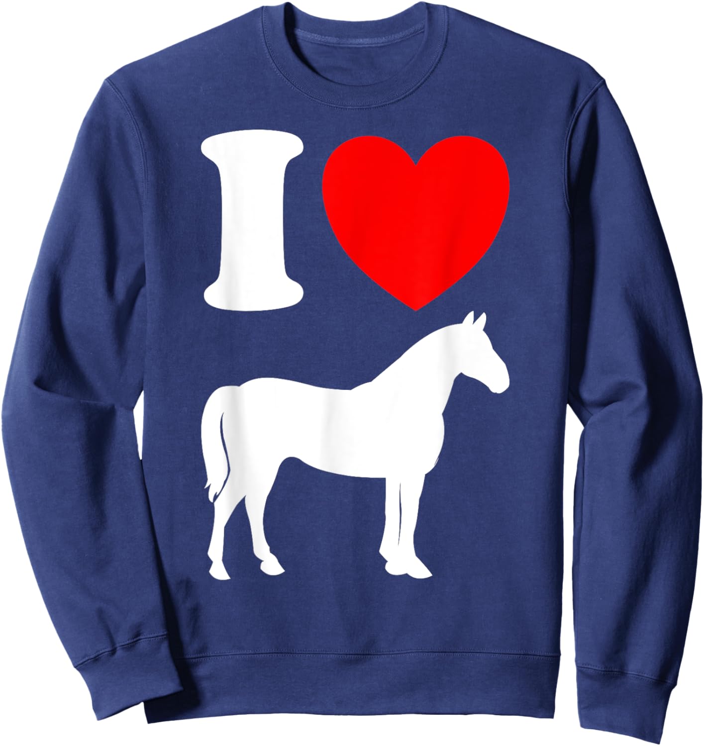 I Heart Horses Sweatshirt - Sweatshirt | Navy