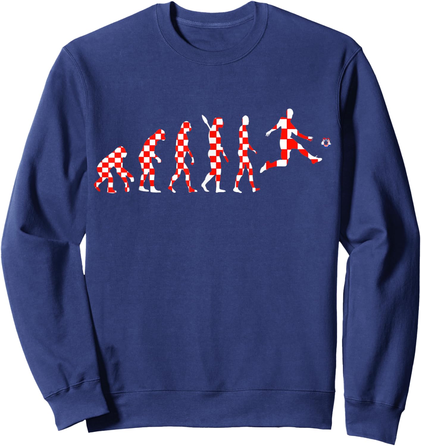 Hrvatska Soccer Team Evolution Croatian Flag Croatia Sweatshirt - Sweatshirt | Navy