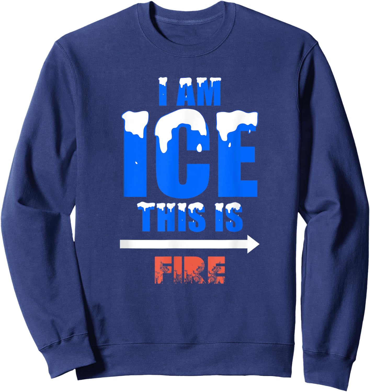 Funny Ice and Fire Costume Halloween Family Matching Women Sweatshirt - Sweatshirt | Navy