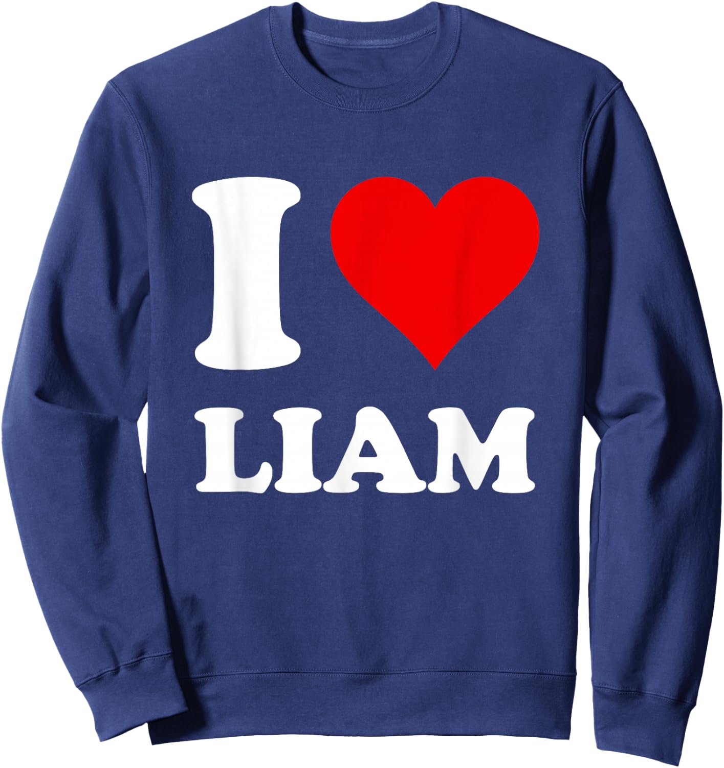Red Heart I Love Liam Sweatshirt - Sweatshirt | Navy