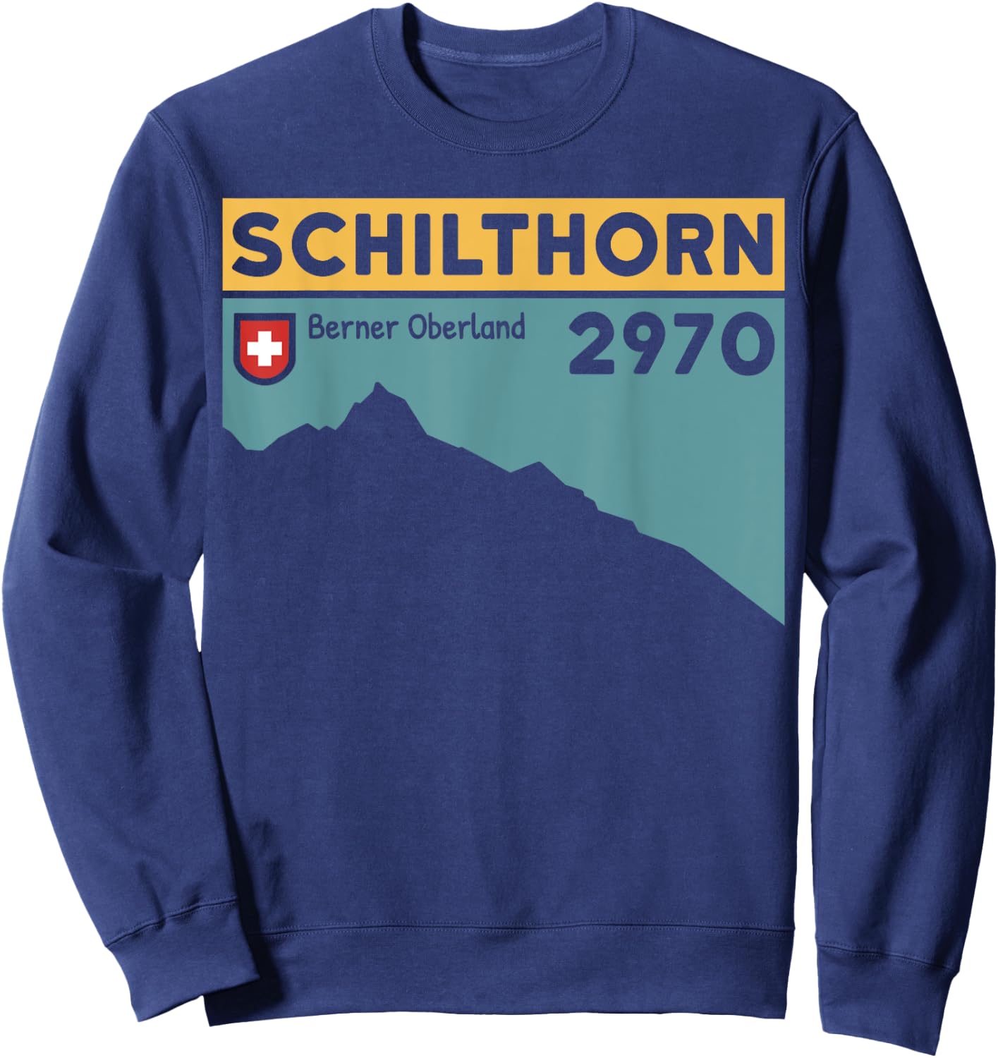 Mount Schilthorn Piz Gloria Hike Swiss Climbing Hiking Gifts Sweatshirt - Sweatshirt | Navy