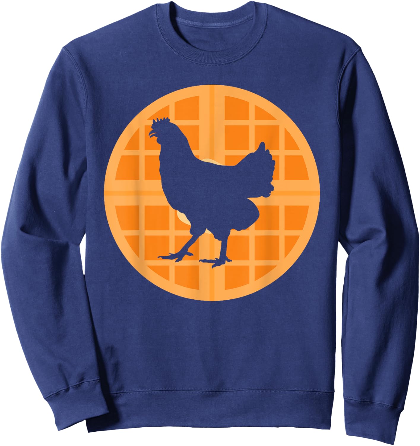 Chicken Waffles Chicken & Waffle Lover Sweatshirt - Sweatshirt | Navy