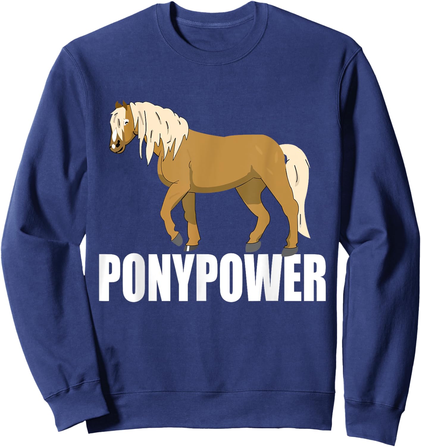 Haflinger Shirt for Riding Pony Gift Girls Sweatshirt - Sweatshirt | Navy