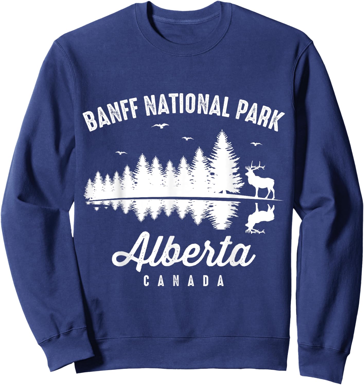 National Park Banff Canada Alberta Souvenir Hiking Sweatshirt - Sweatshirt | Navy