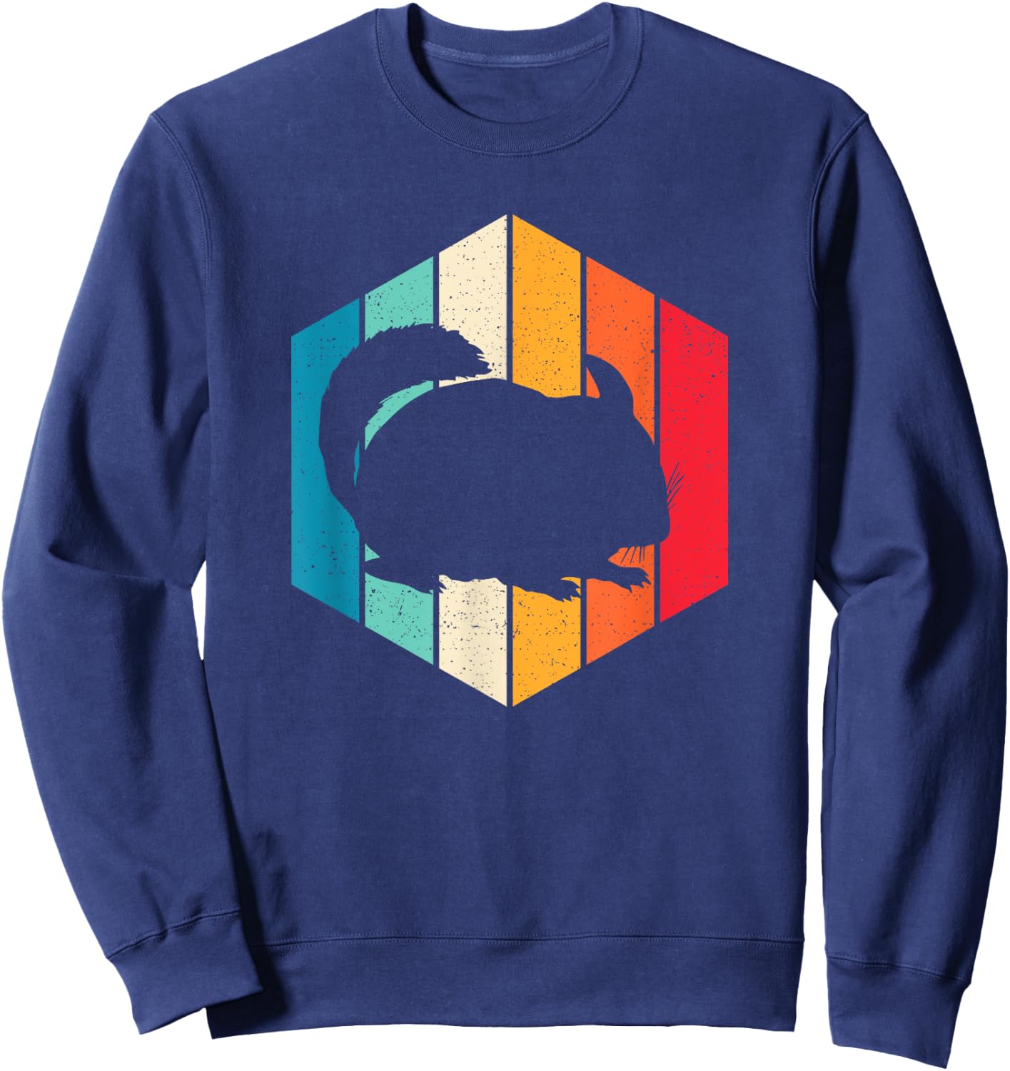 Retro Chinchillas Quote Funny Animal Chinchilla Vintage Sweatshirt - Sweatshirt | Navy