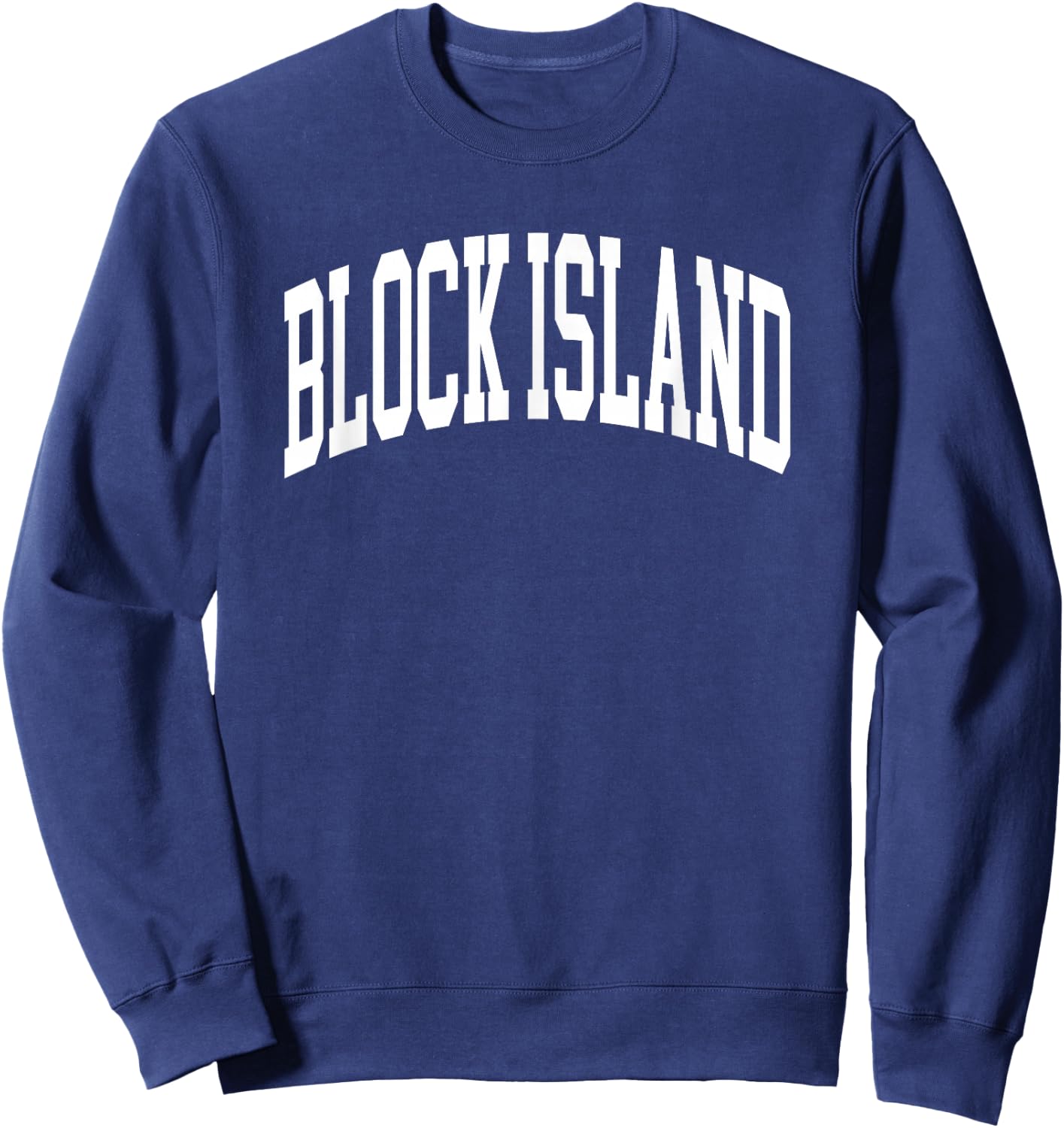 Retro Block Island Rhode Island Souvenir Athletic Throwback Sweatshirt - Sweatshirt | Navy
