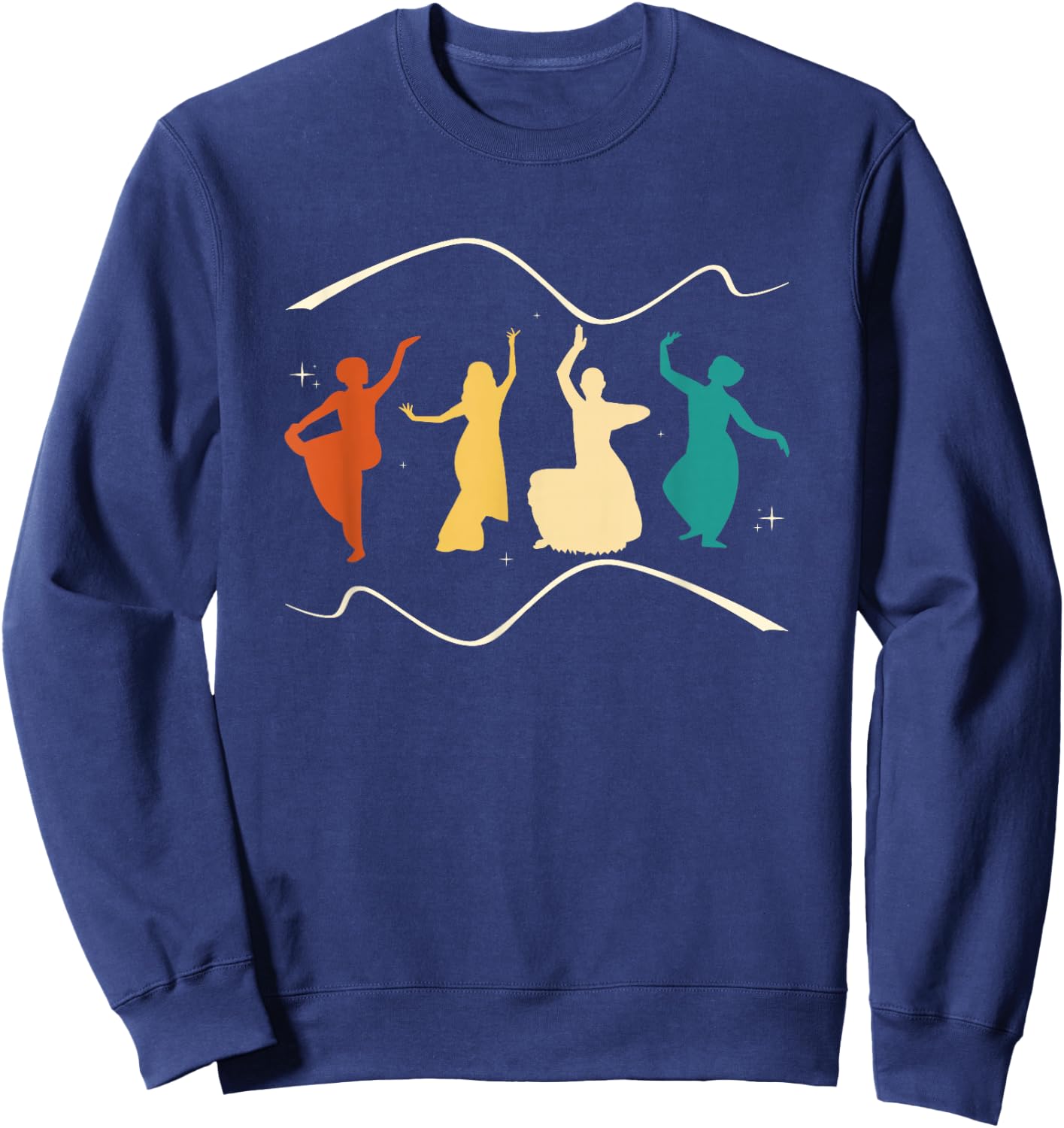 Indian Dance Design for a Bharatanatyam Dancer Sweatshirt - Sweatshirt | Navy