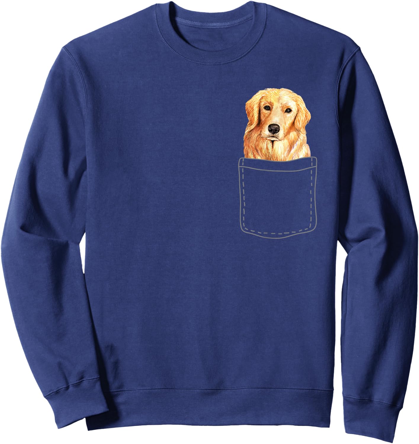 Beautiful golden retriever in your pocket, dogs Sweatshirt - Sweatshirt | Navy