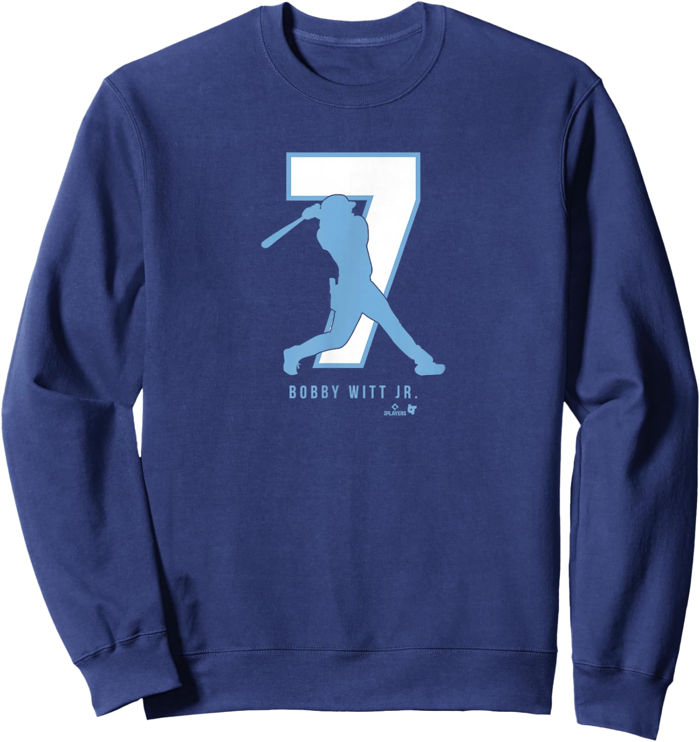 Bobby Witt Jr. 7 - Kansas City Baseball Sweatshirt - Sweatshirt | Navy