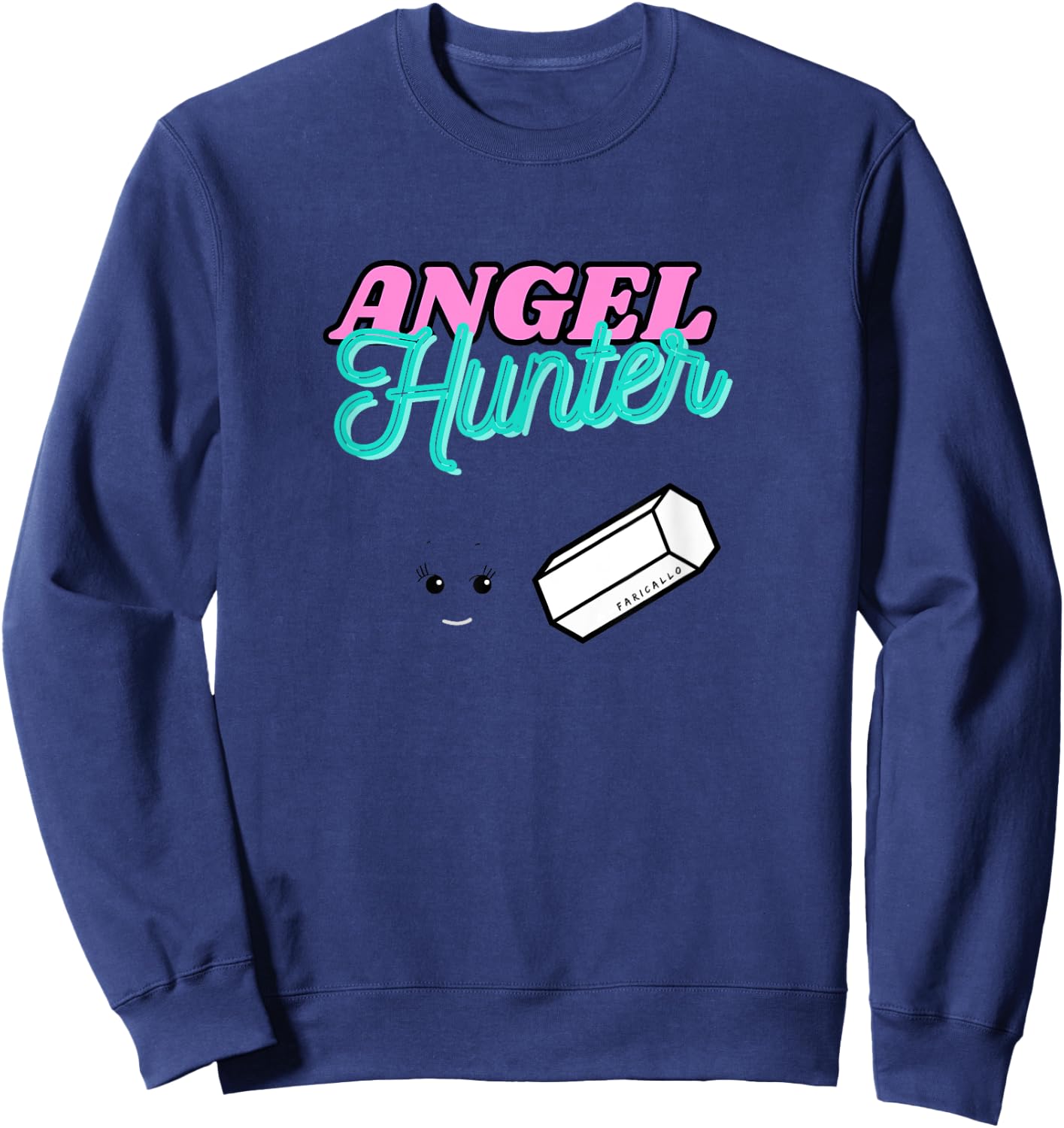 Angel Hunter Cute Trendy Kawaii Funny Sonny Women’s Graphic Sweatshirt - Sweatshirt | Navy
