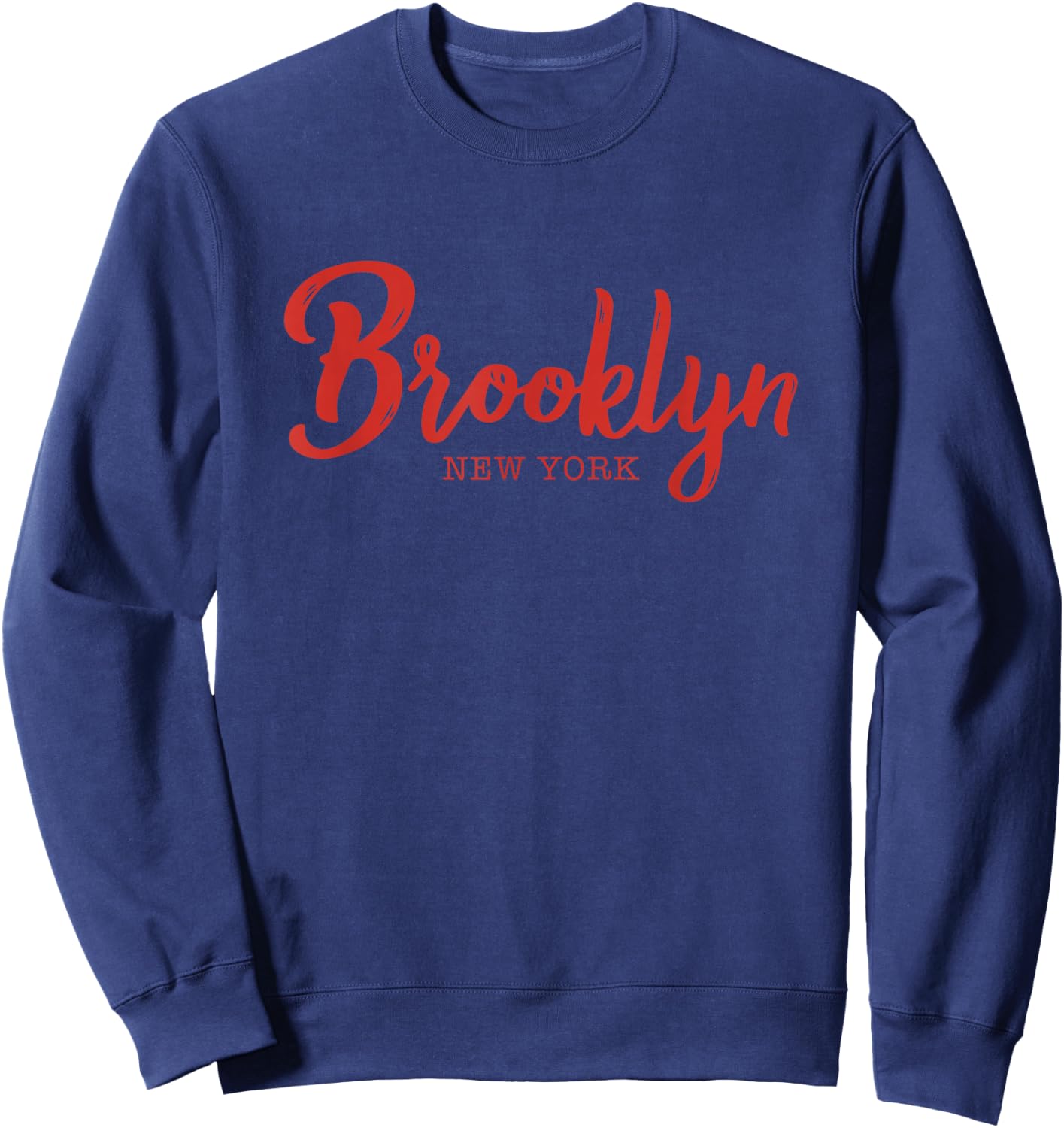 Brooklyn New York Retro Red Sweatshirt - Sweatshirt | Navy