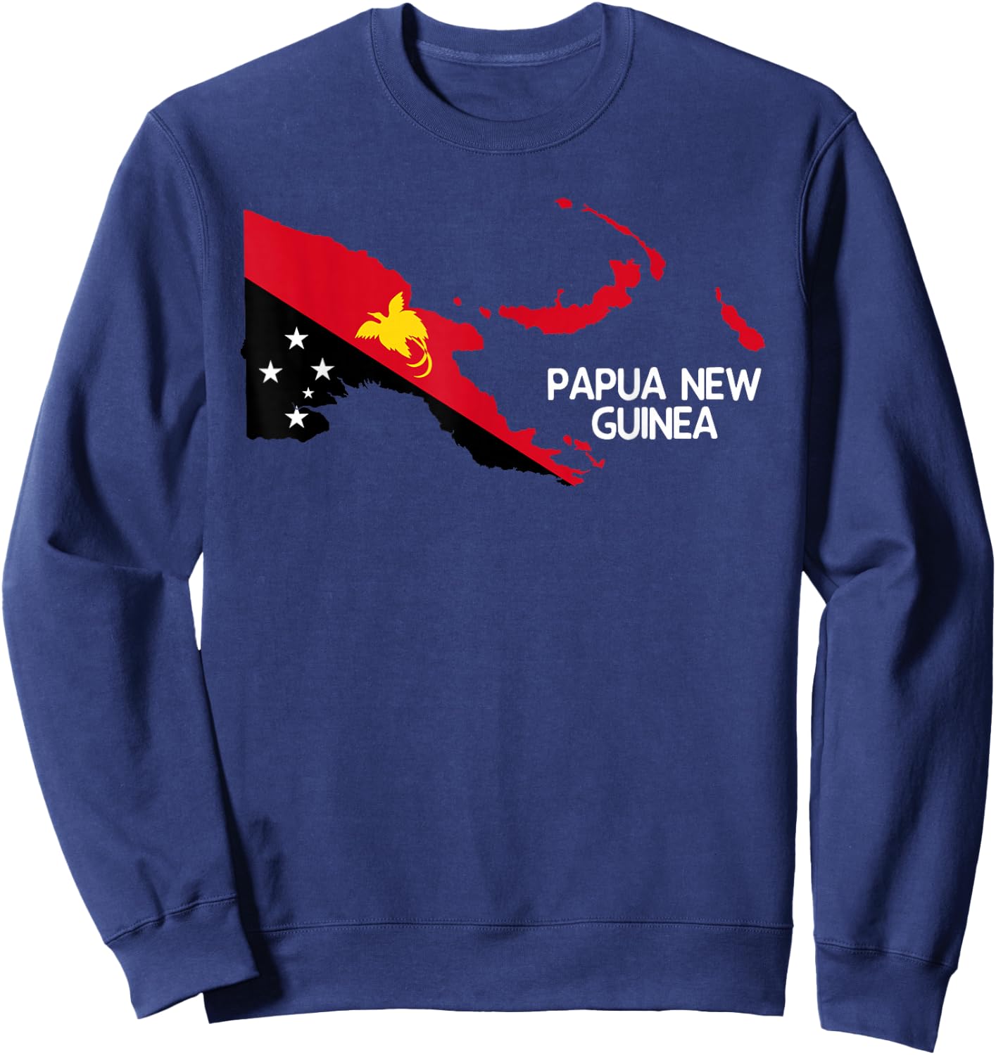 Papua New Guinea Flag Sweatshirt - Sweatshirt | Navy
