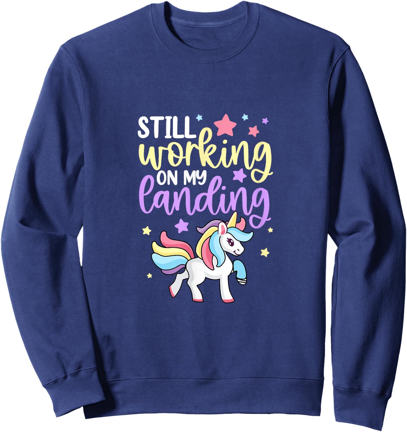 Broken Ankle Unicorn Foot Feet Bone Injury Get Well Soon Sweatshirt - Sweatshirt | Navy