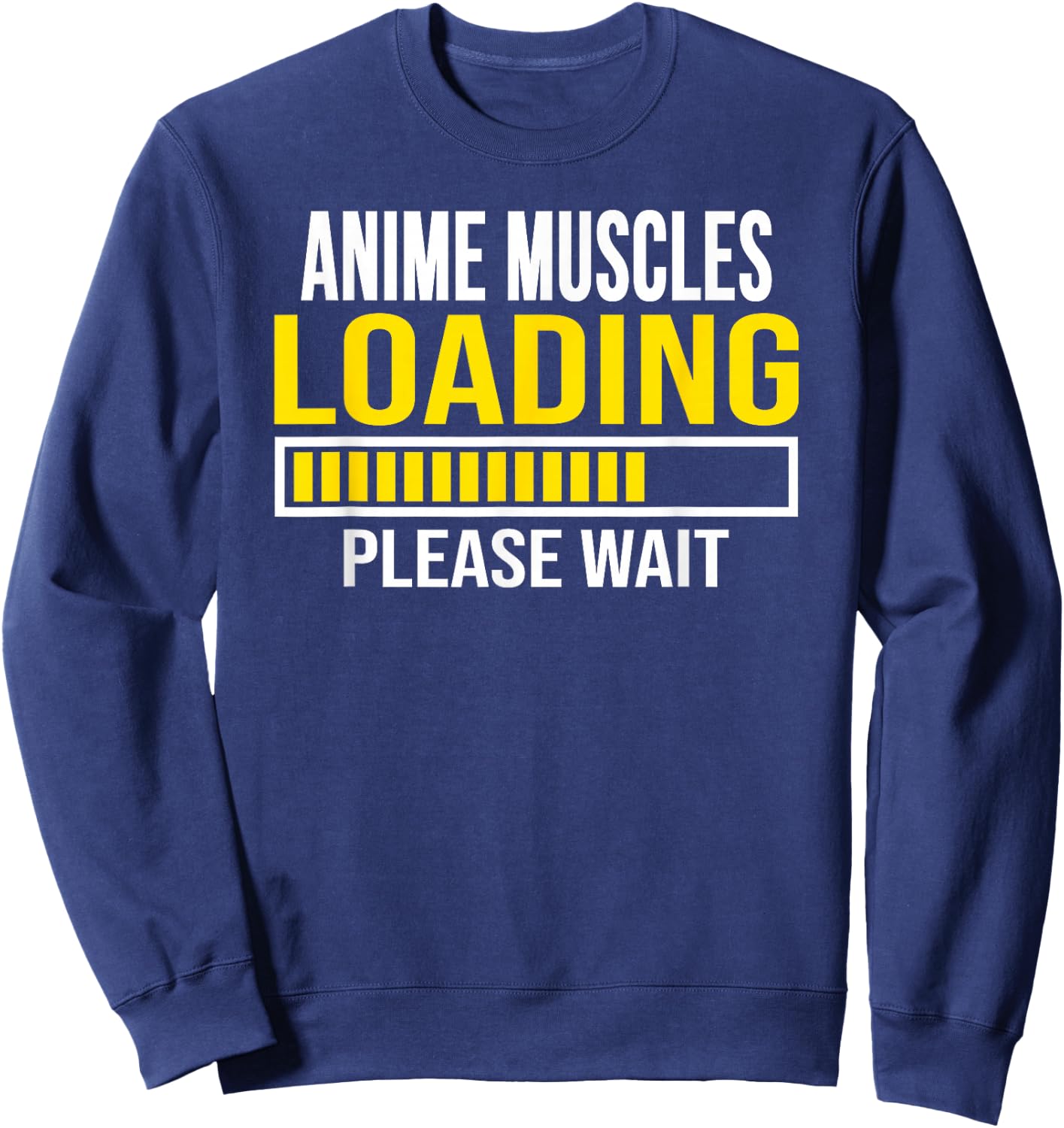 Anime Muscles Loading Workout Fitness Sweatshirt - Sweatshirt | Navy