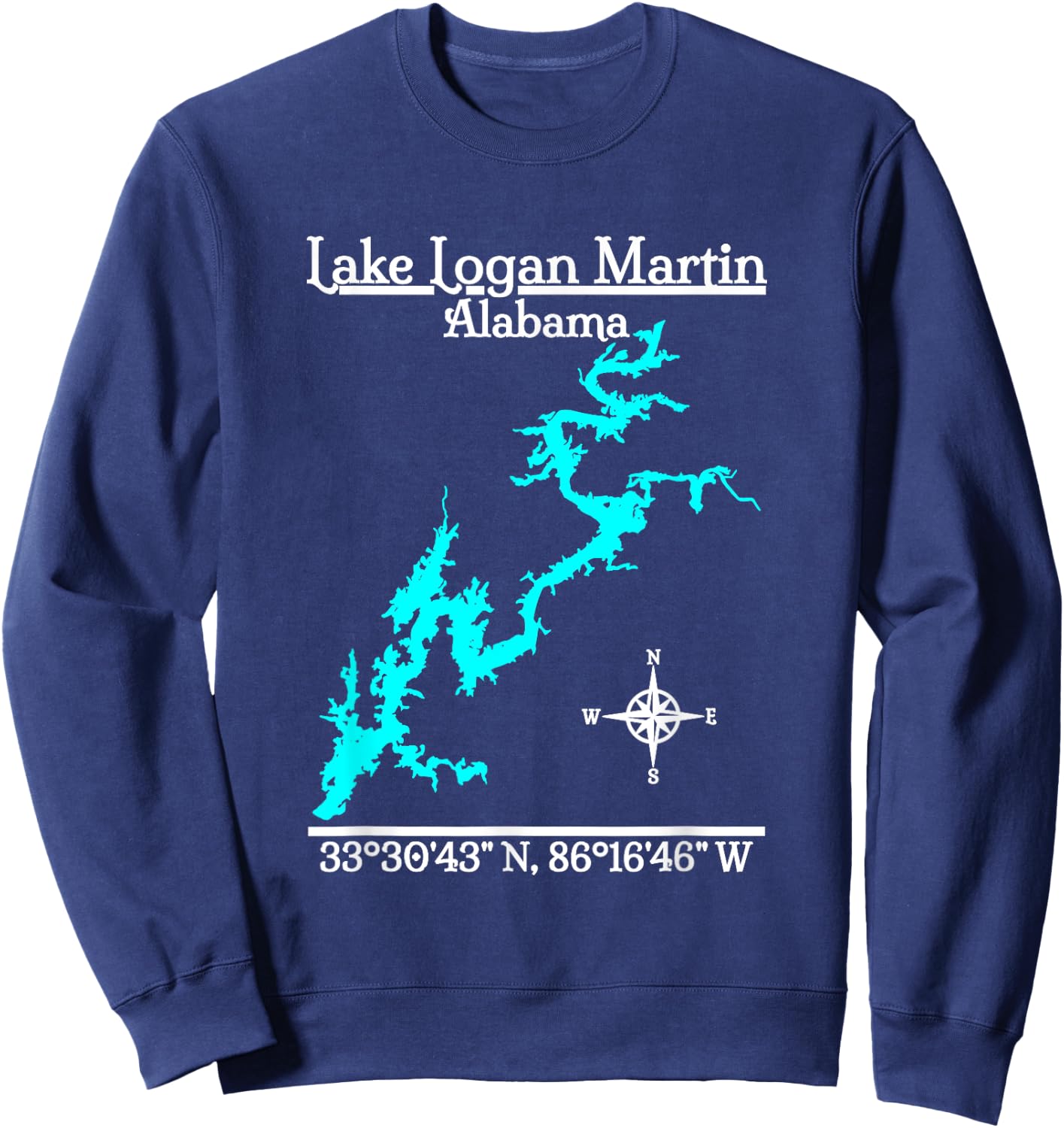 Lake Logan Martin - Alabama Sweatshirt - Sweatshirt | Navy