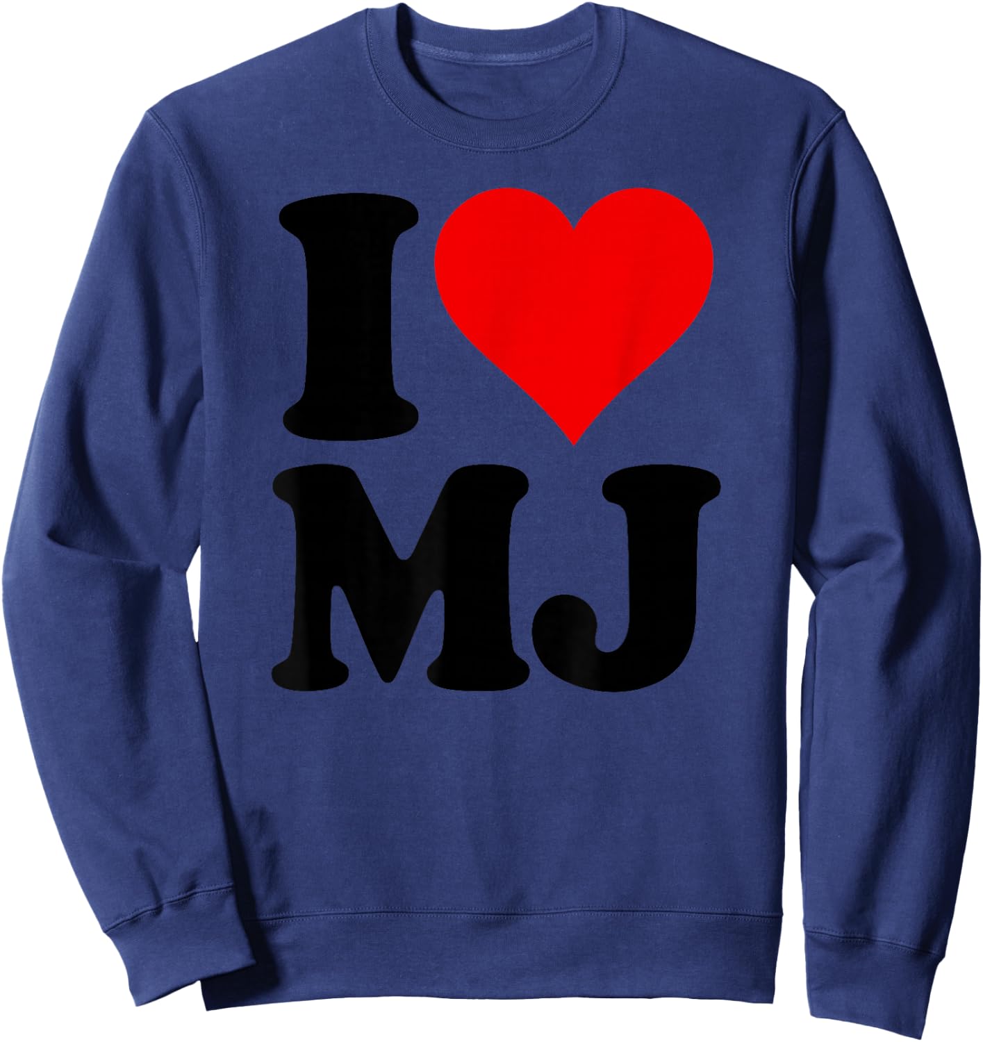 I Love Heart MJ M J M.J. Sweatshirt - Sweatshirt | Navy
