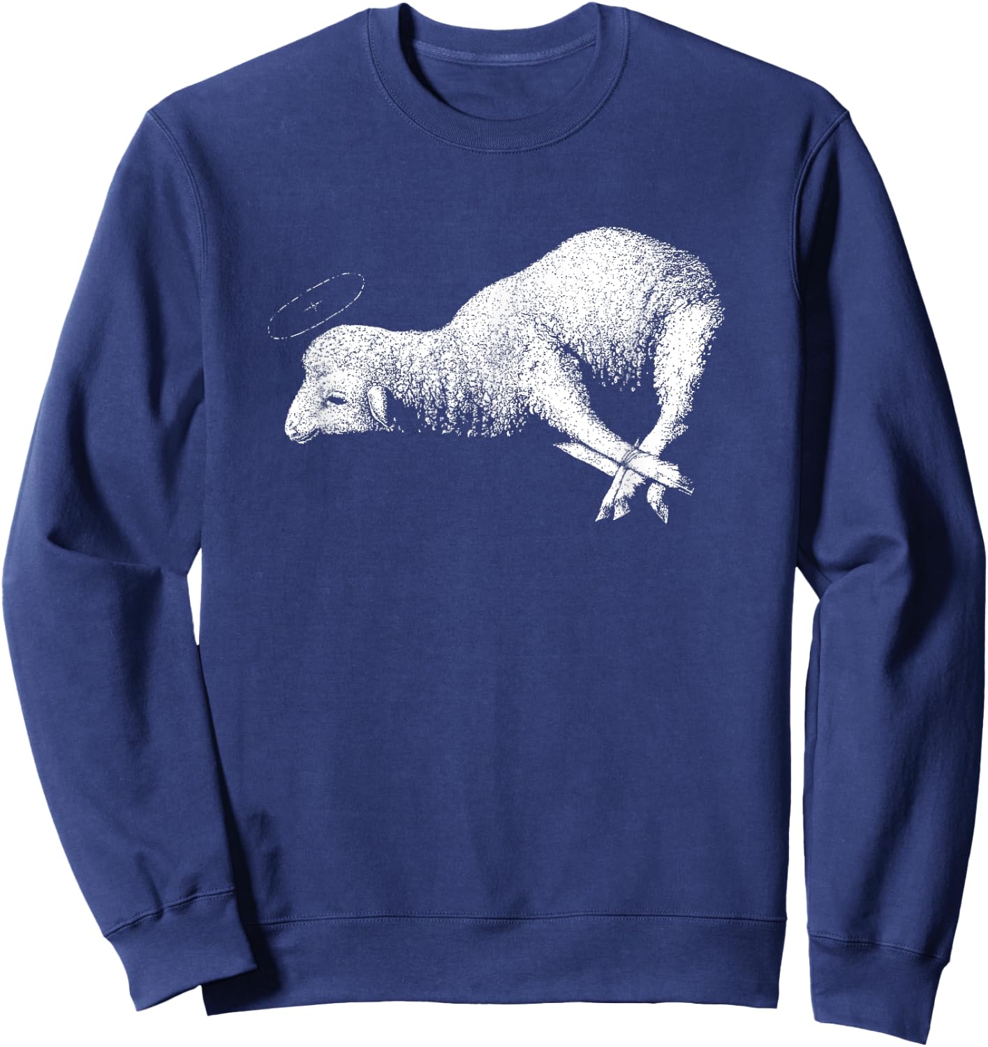 Agnus Dei, Lamb of God, Agnus Dei, Lamb of God, Jesus Christ, Christian Sweatshirt - Sweatshirt | Navy