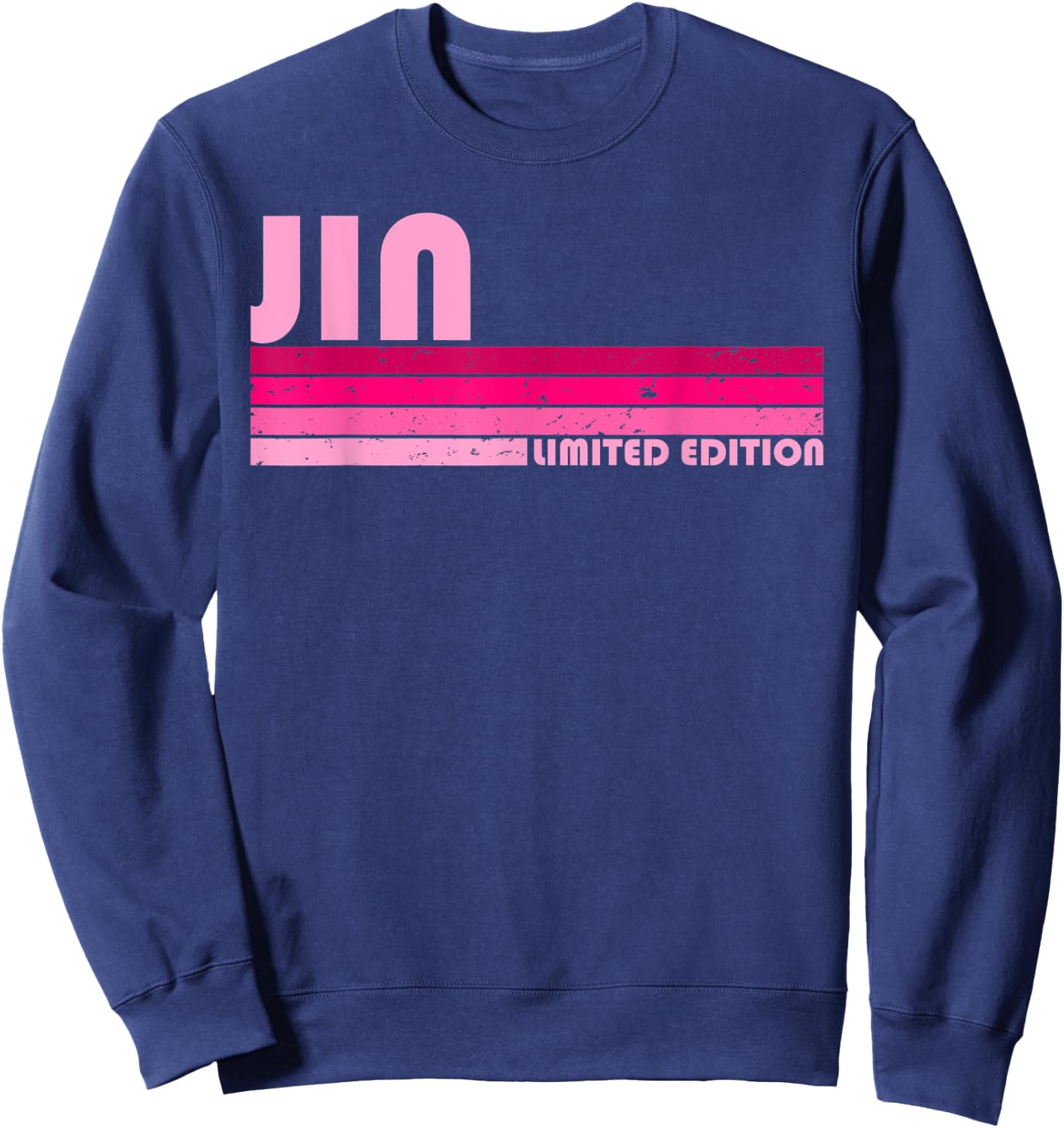 JIN Name Personalized Retro Vintage 80s 90s Birthday Sweatshirt - Sweatshirt | Navy