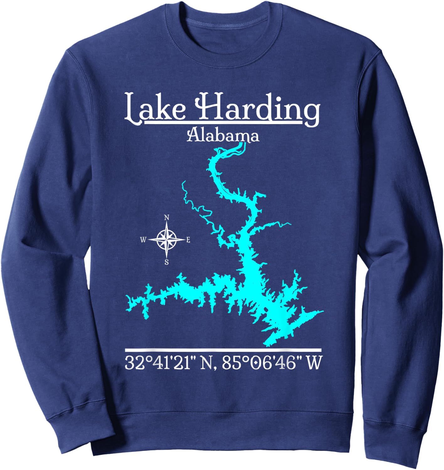Lake Harding, Alabama Sweatshirt - Sweatshirt | Navy