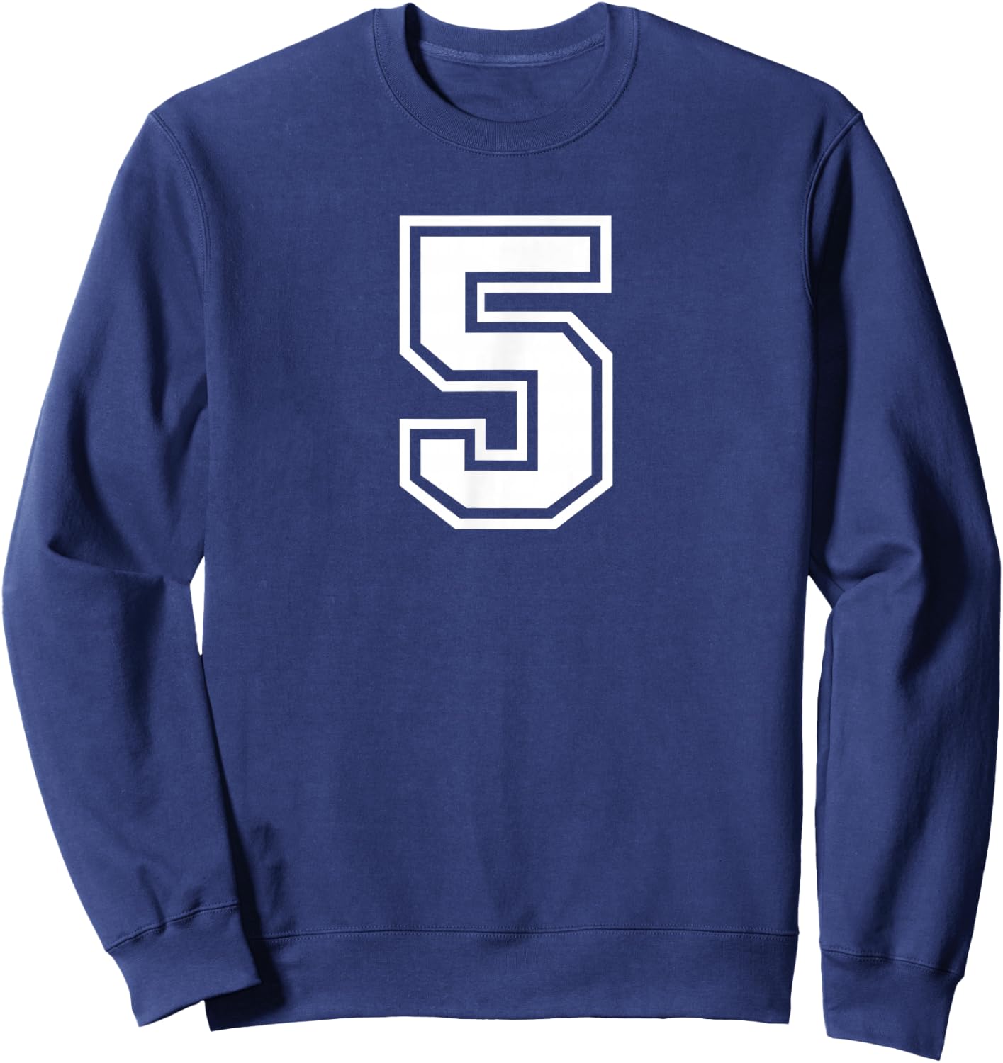 Number #5 Sports Team Sweatshirt - Sweatshirt | Navy