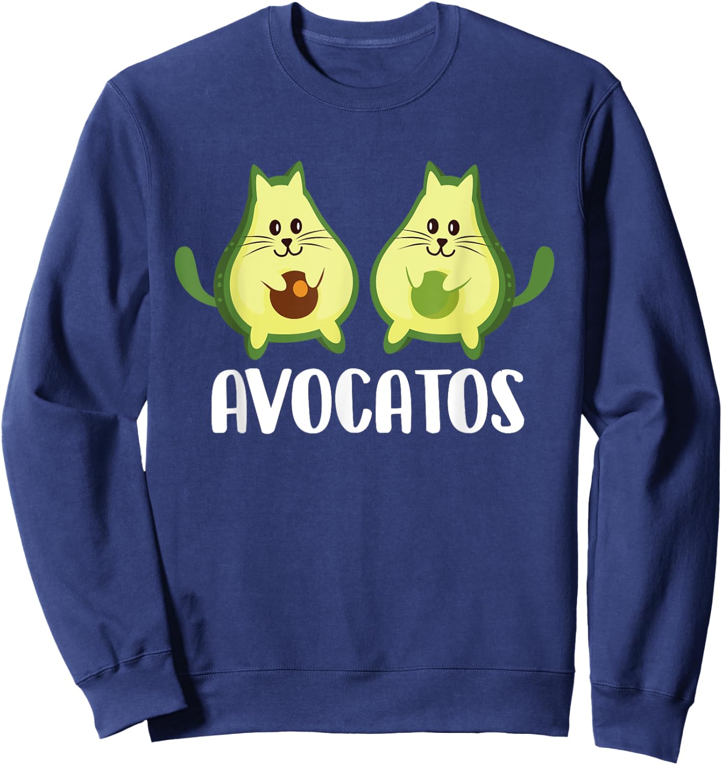 Avocatos - Vegan Animal Cat Lover Pet Owner Veterinarian Sweatshirt - Sweatshirt | Navy