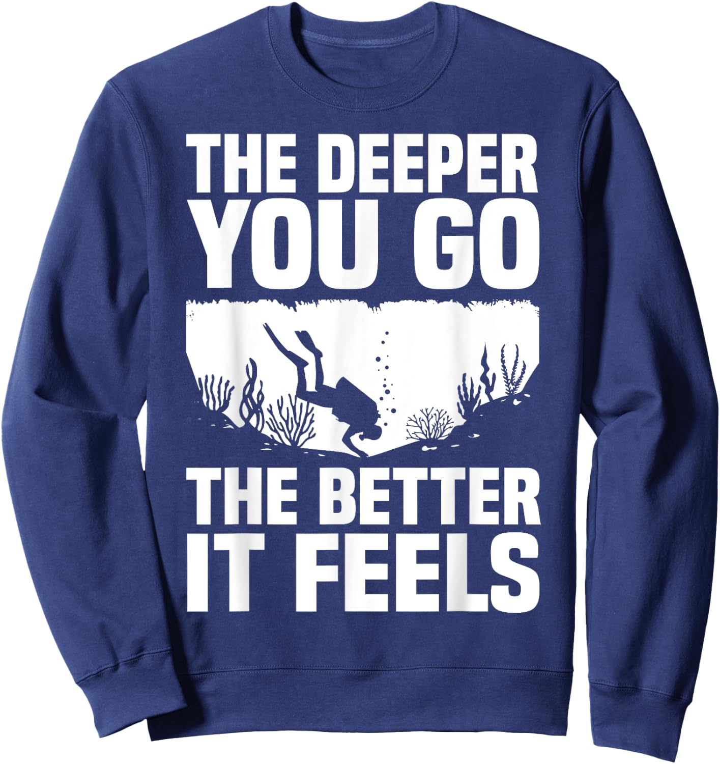 Funny Scuba Diving Themed Design Women Scuba Dive Sweatshirt - Sweatshirt | Navy