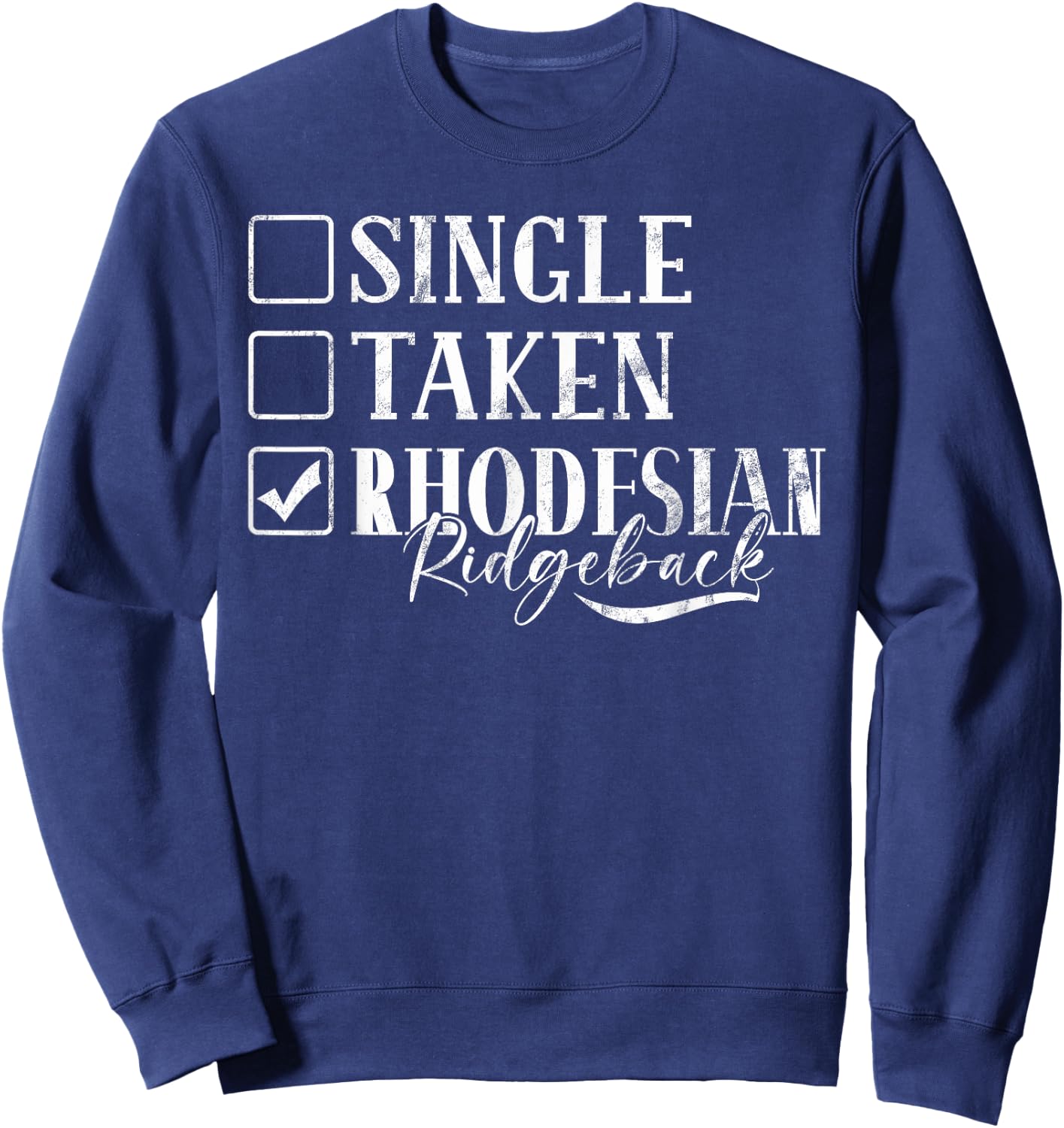 Single Taken Rhodesian Ridgeback Sweatshirt - Sweatshirt | Navy