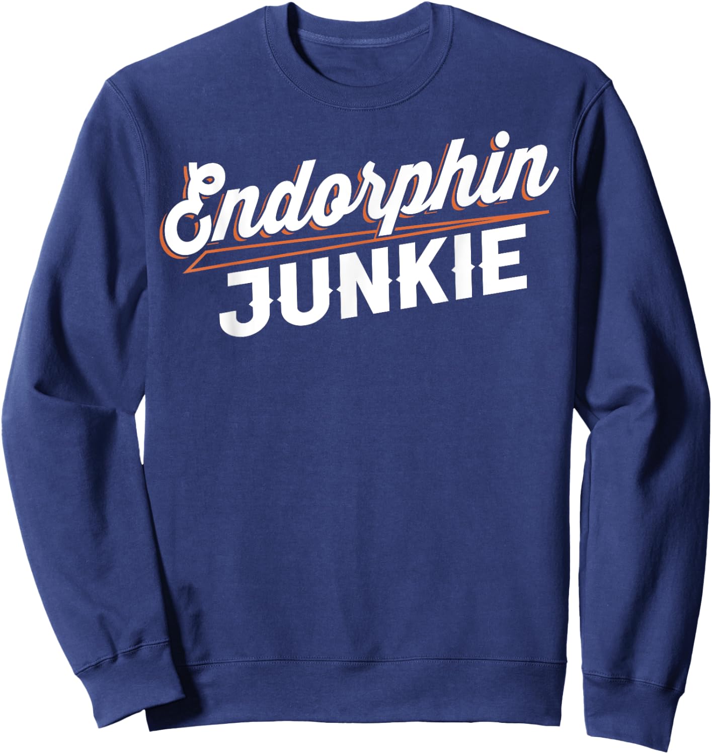 Endorphin Junkie - Motivational Fitness Women Gym Sweatshirt - Sweatshirt | Navy