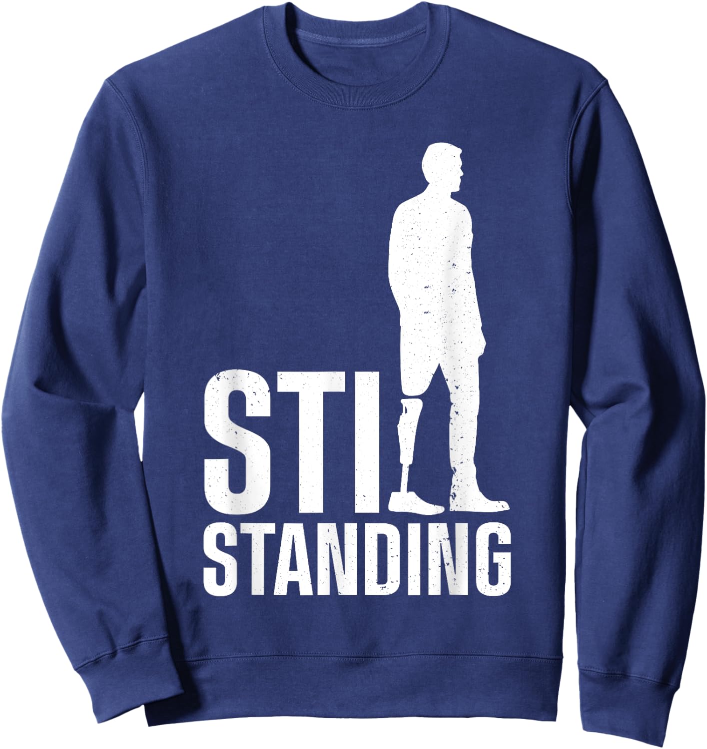Cool Leg Amputee Art Women Prosthetic Leg Amputation Sweatshirt - Sweatshirt | Navy
