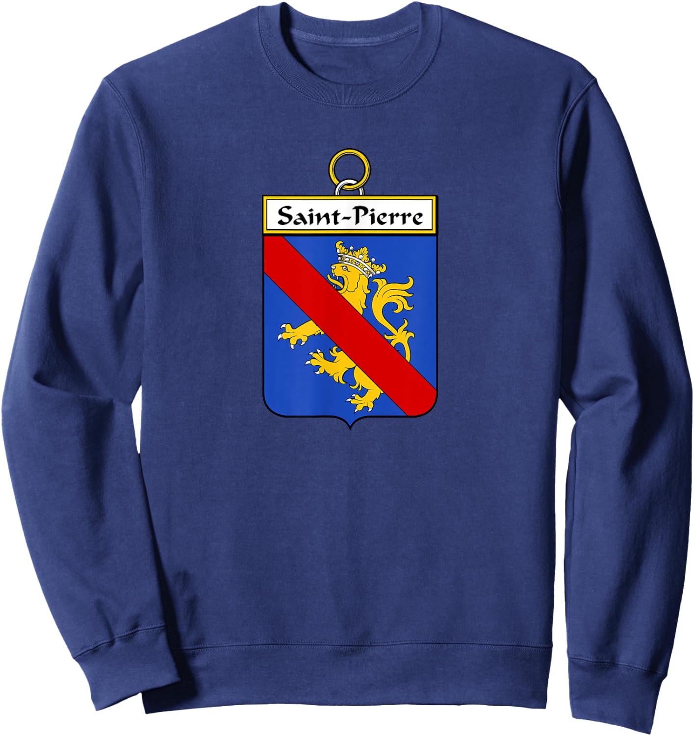 Saint-Pierre Coat of Arms - Family Crest Sweatshirt - Sweatshirt | Navy