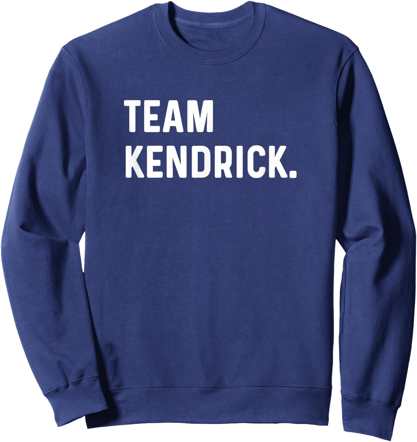 Support Your Favorite Team by MJ Kendrick Team Black Small Crew Collar Modern Logo Sweatshirt - Sweatshirt | Navy